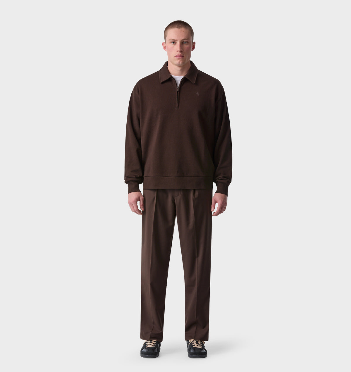 1/2 Zip Pullover - Coffee Bean