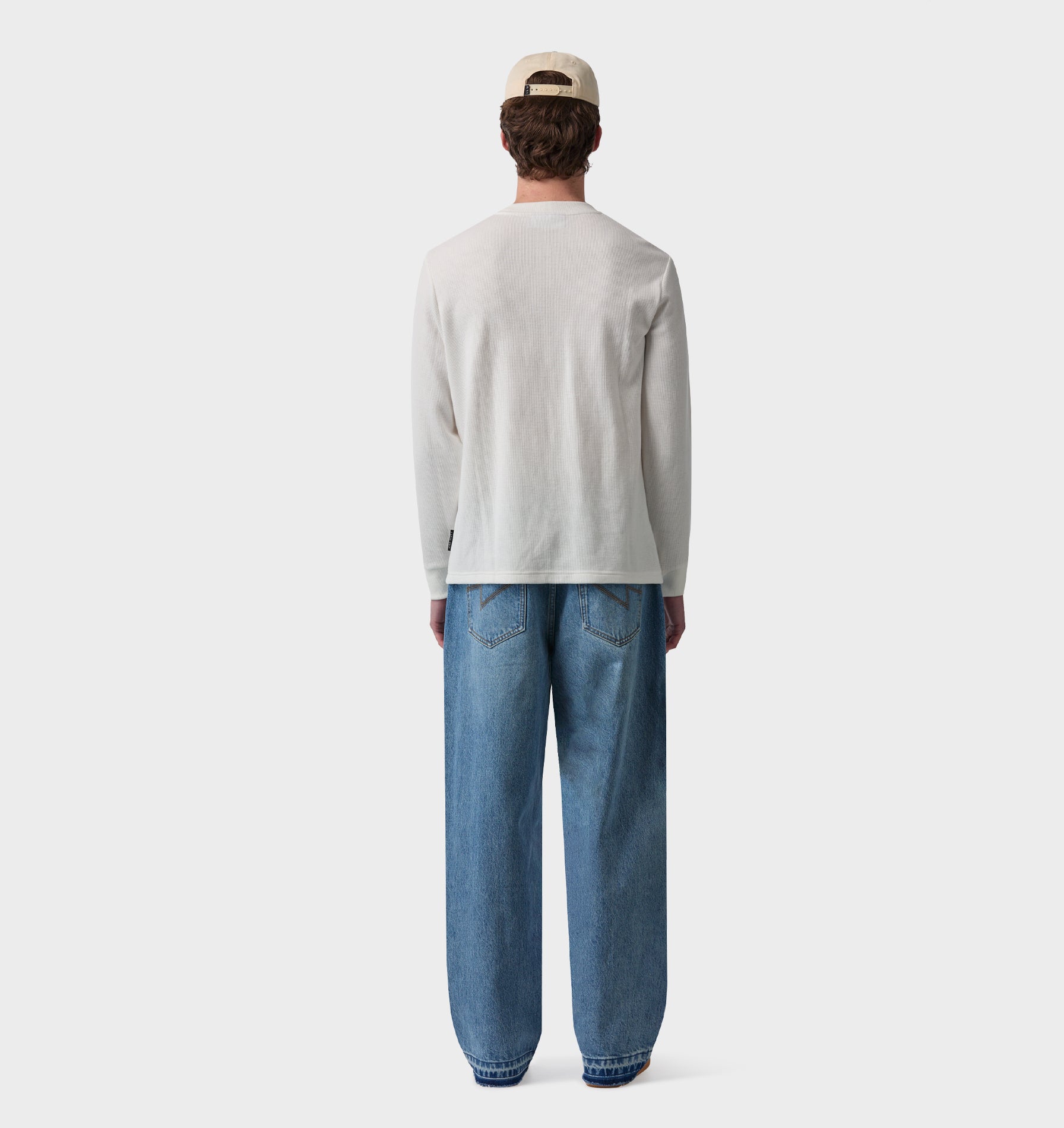 Raw Hem Edgar Wide Denim - Vintage Blue