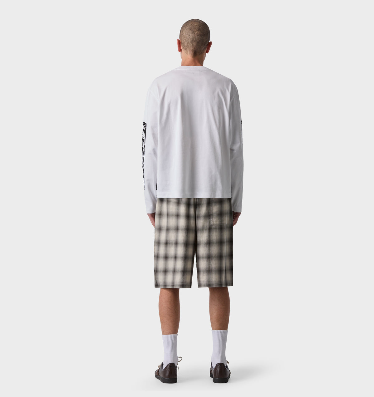 Peace Love Kindness Crop Box LS Tee - White