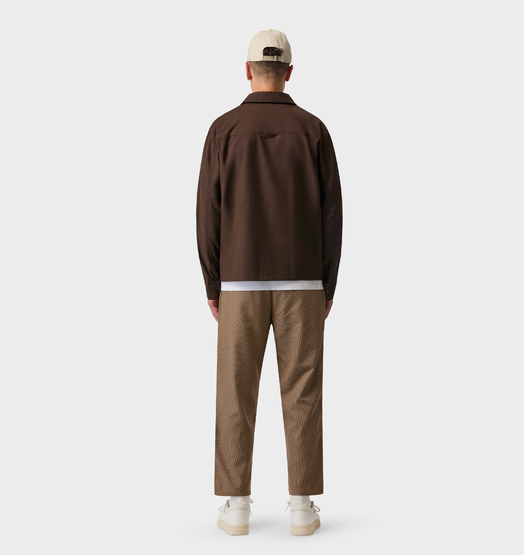 Kobe Pant - Beige Houndstooth