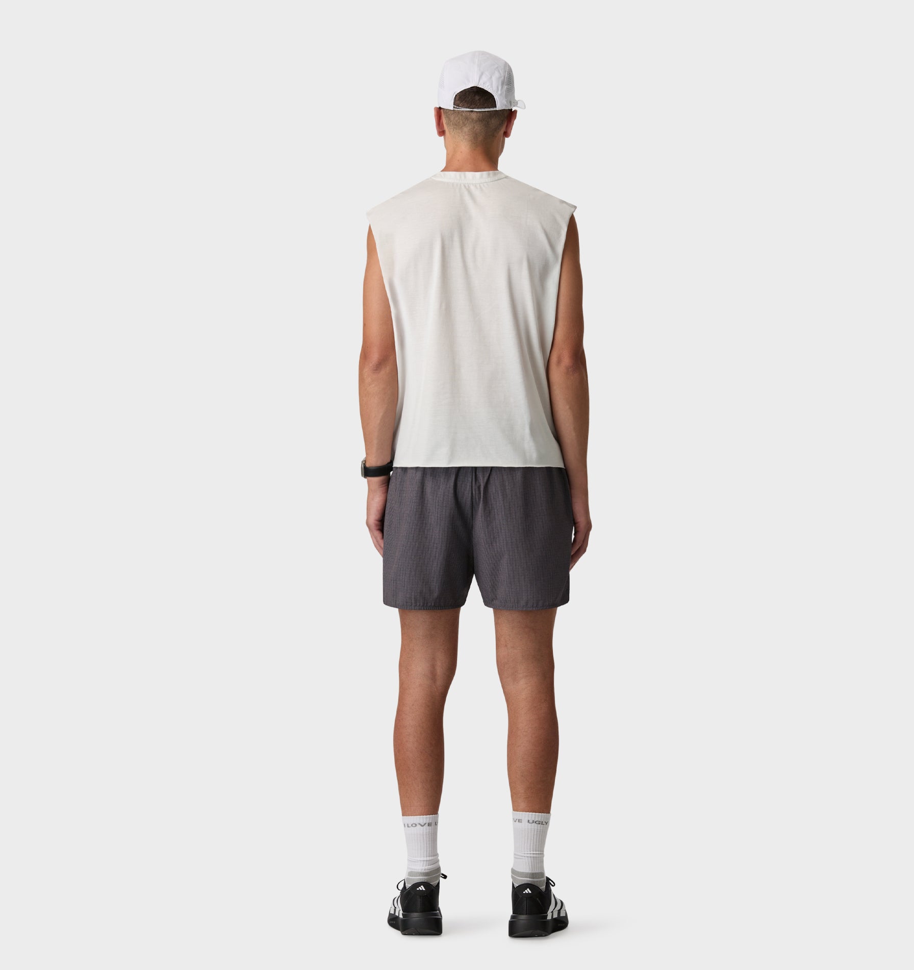 Off Road Cotton Active Crop Tank - Vintage White