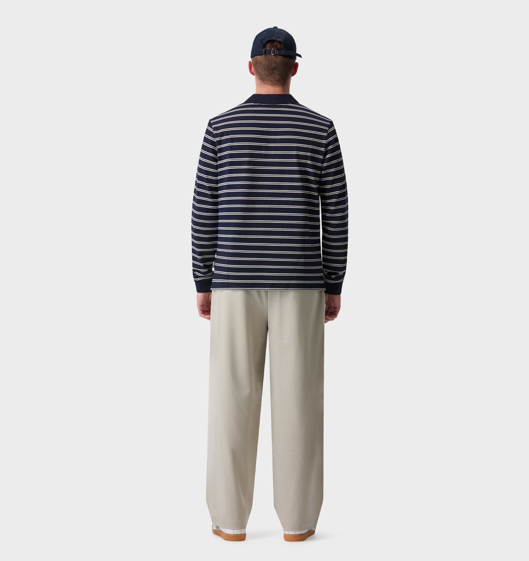 Cotton Albert Pleated Pant - Ecru