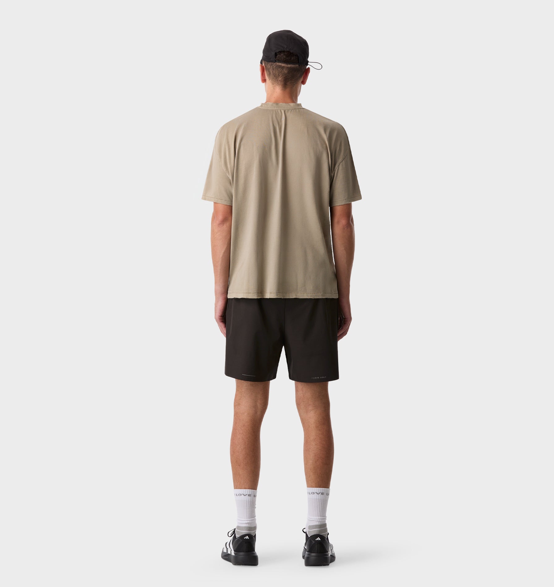 Cotton Active Crop Tee - Washed Taupe