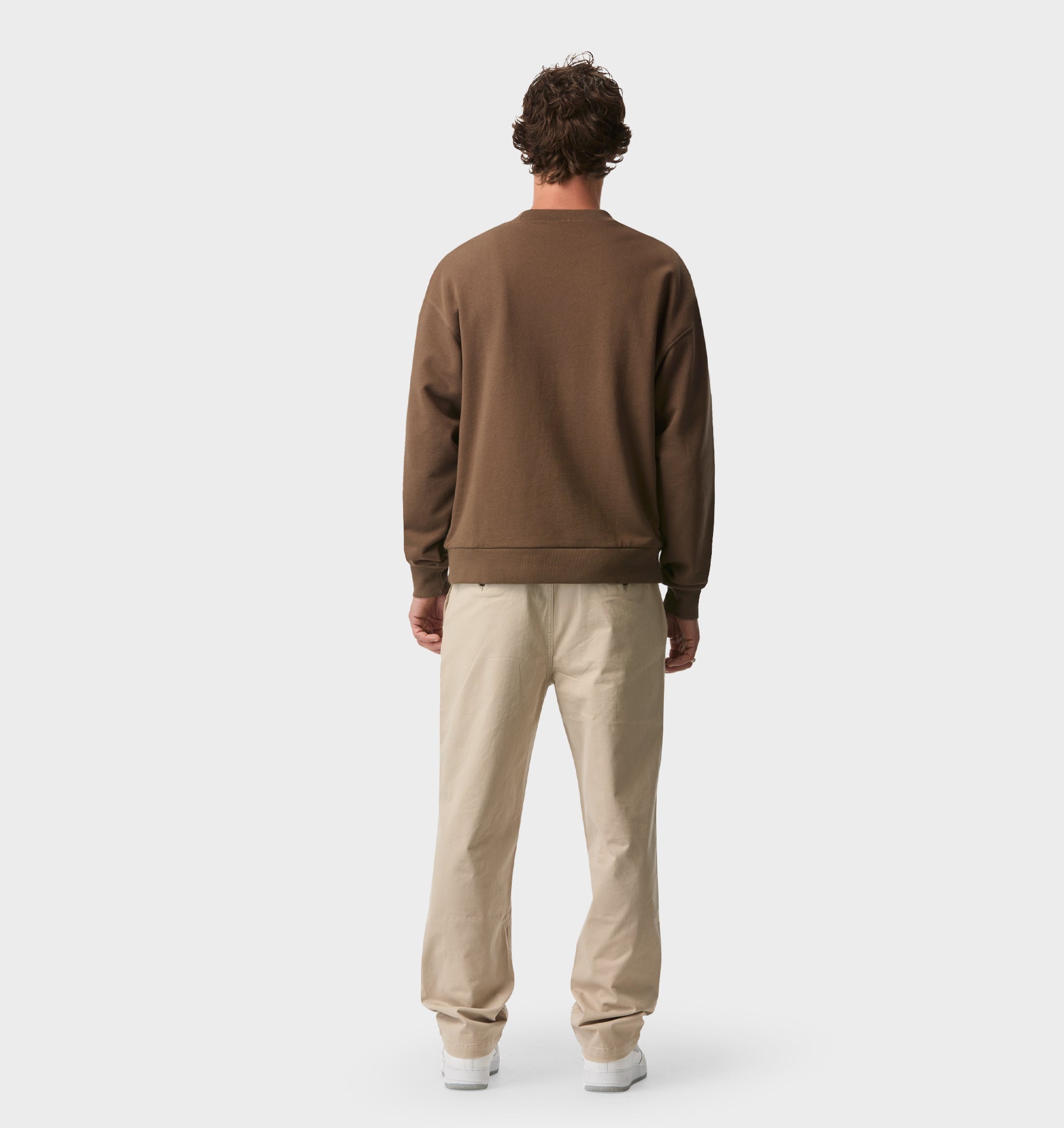 Oversized Crew - Fossil Brown