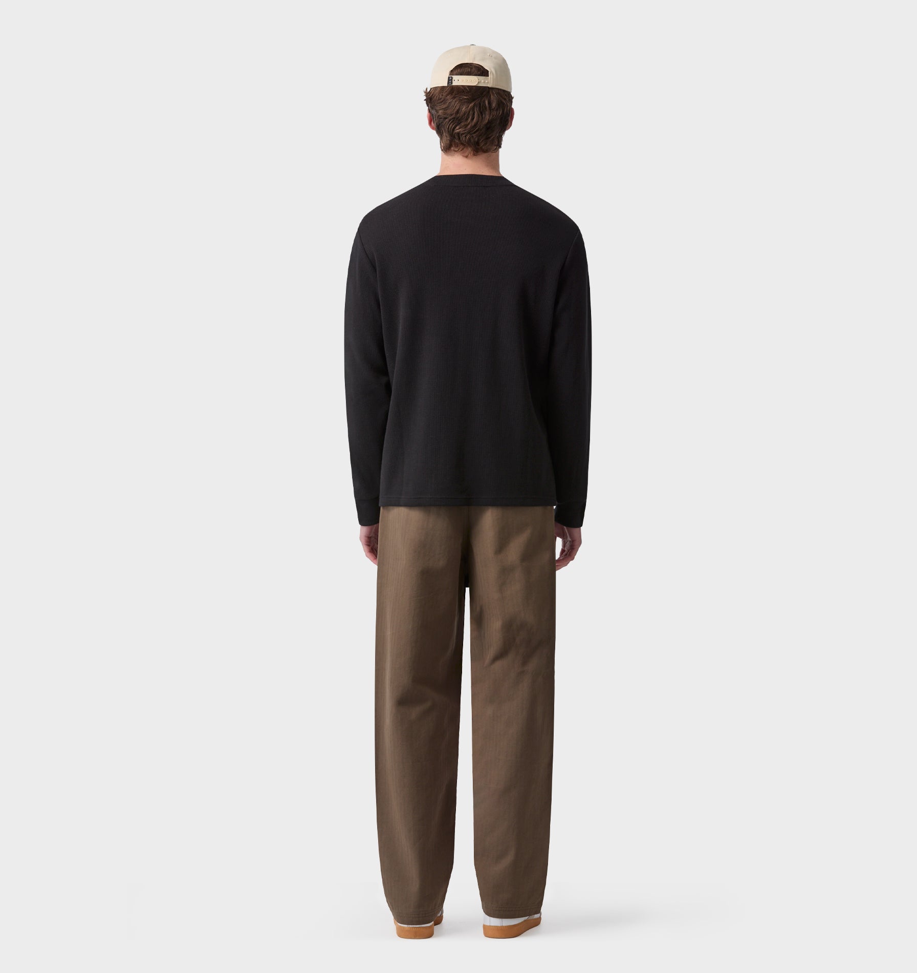 Waffle LS Tee - Black