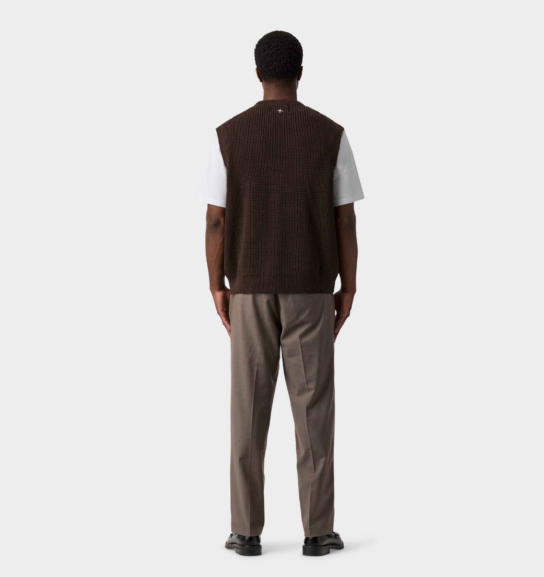 Knit Crew Vest - Espresso
