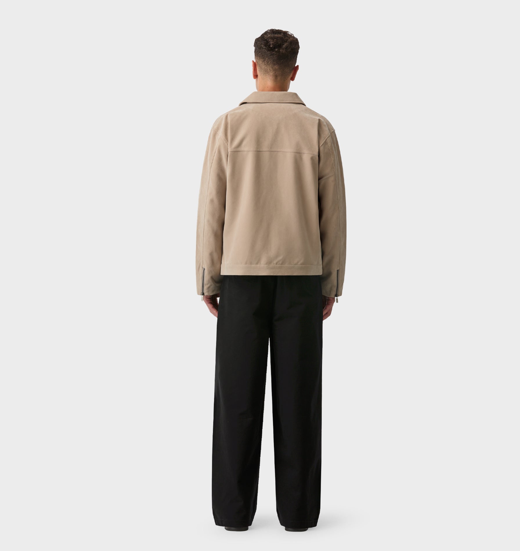 Wide Leg Pleat Pant - Black