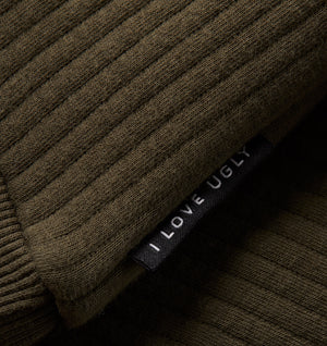 Textured Crop Box Hood - Moss