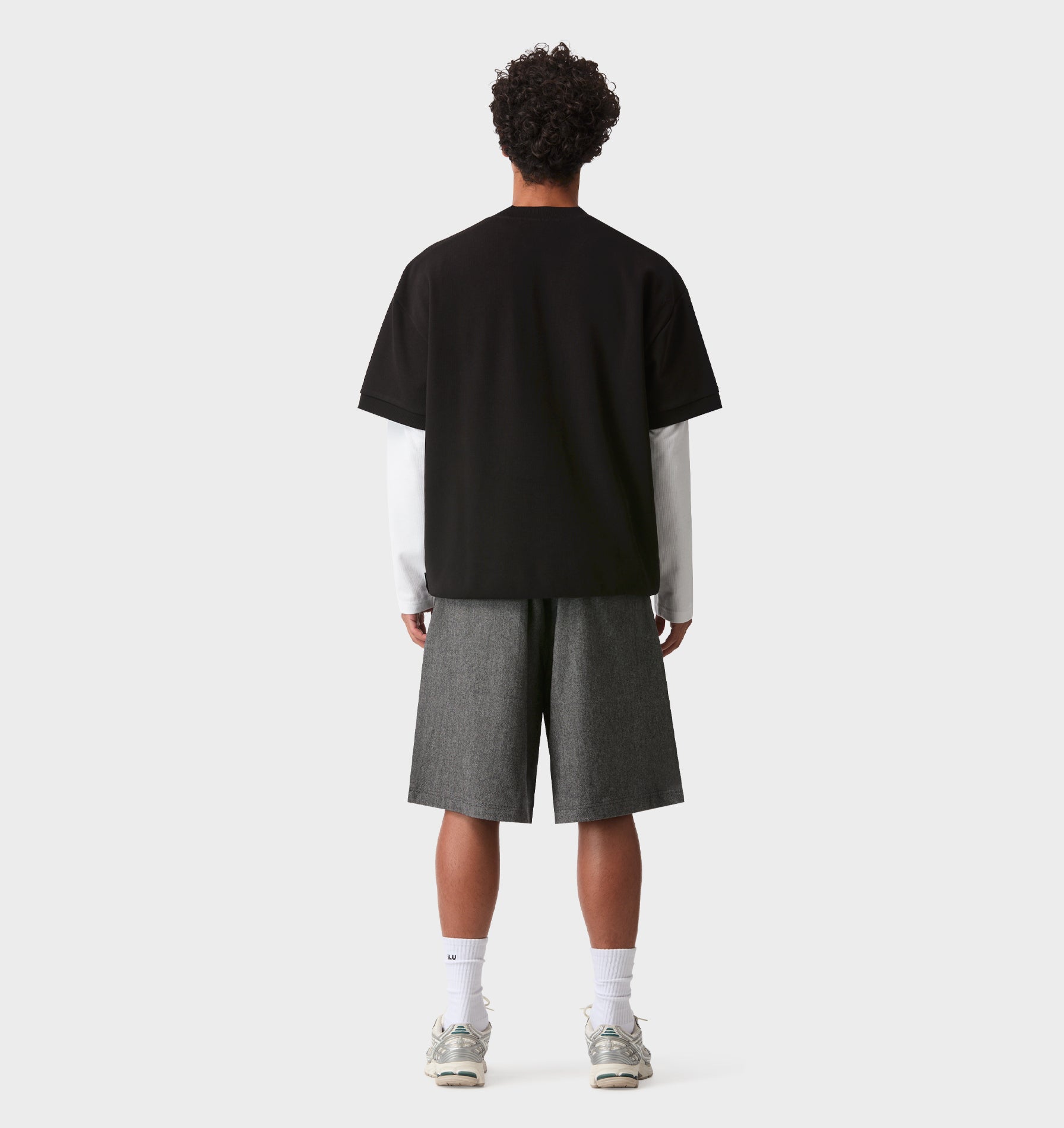 Heavy Cuff Box Tee - Black