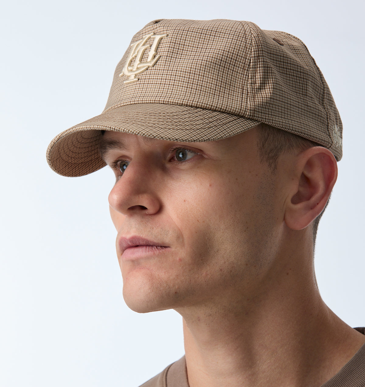 Lennox Monogram Cap - Beige Check