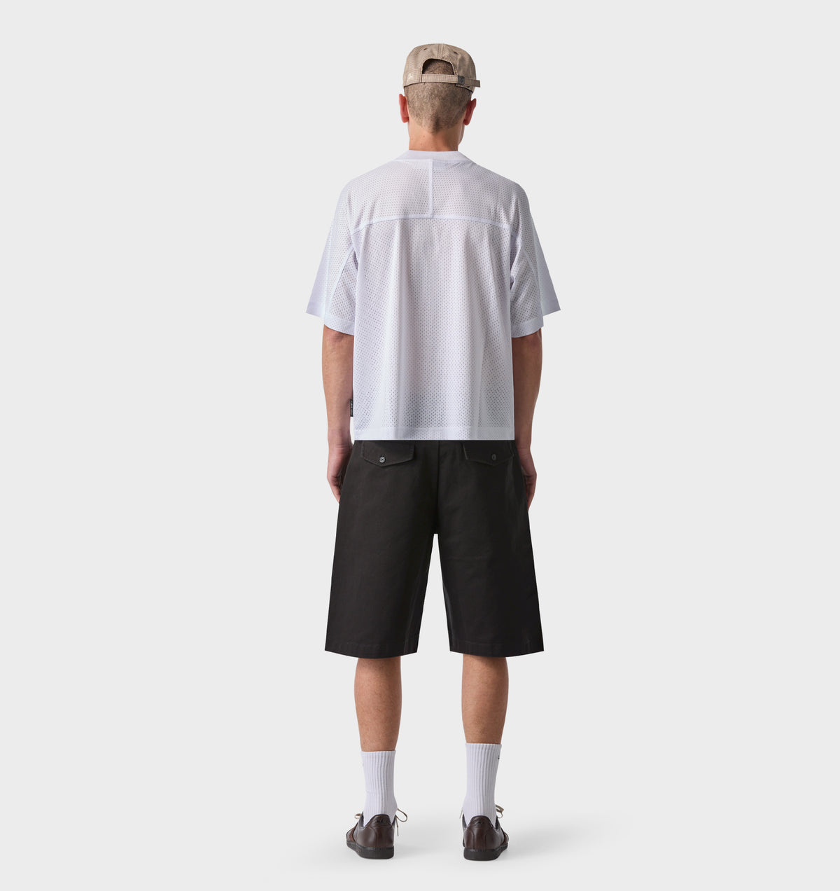 Belted Barrel Leg Short - Black