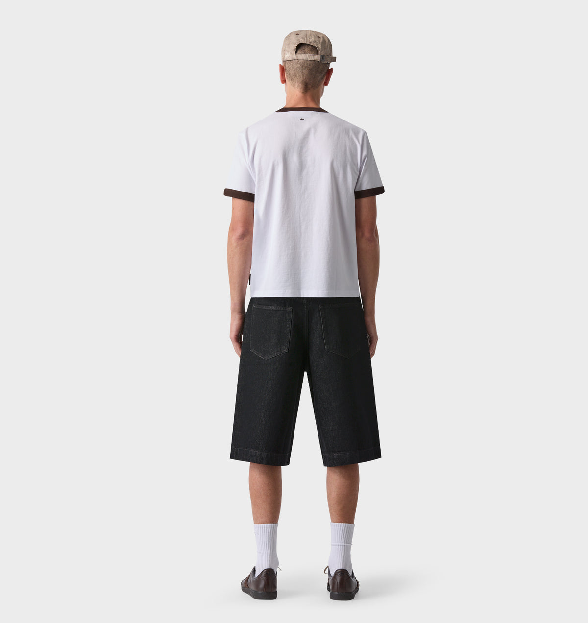 Muscle Ringer Tee - White/Espresso