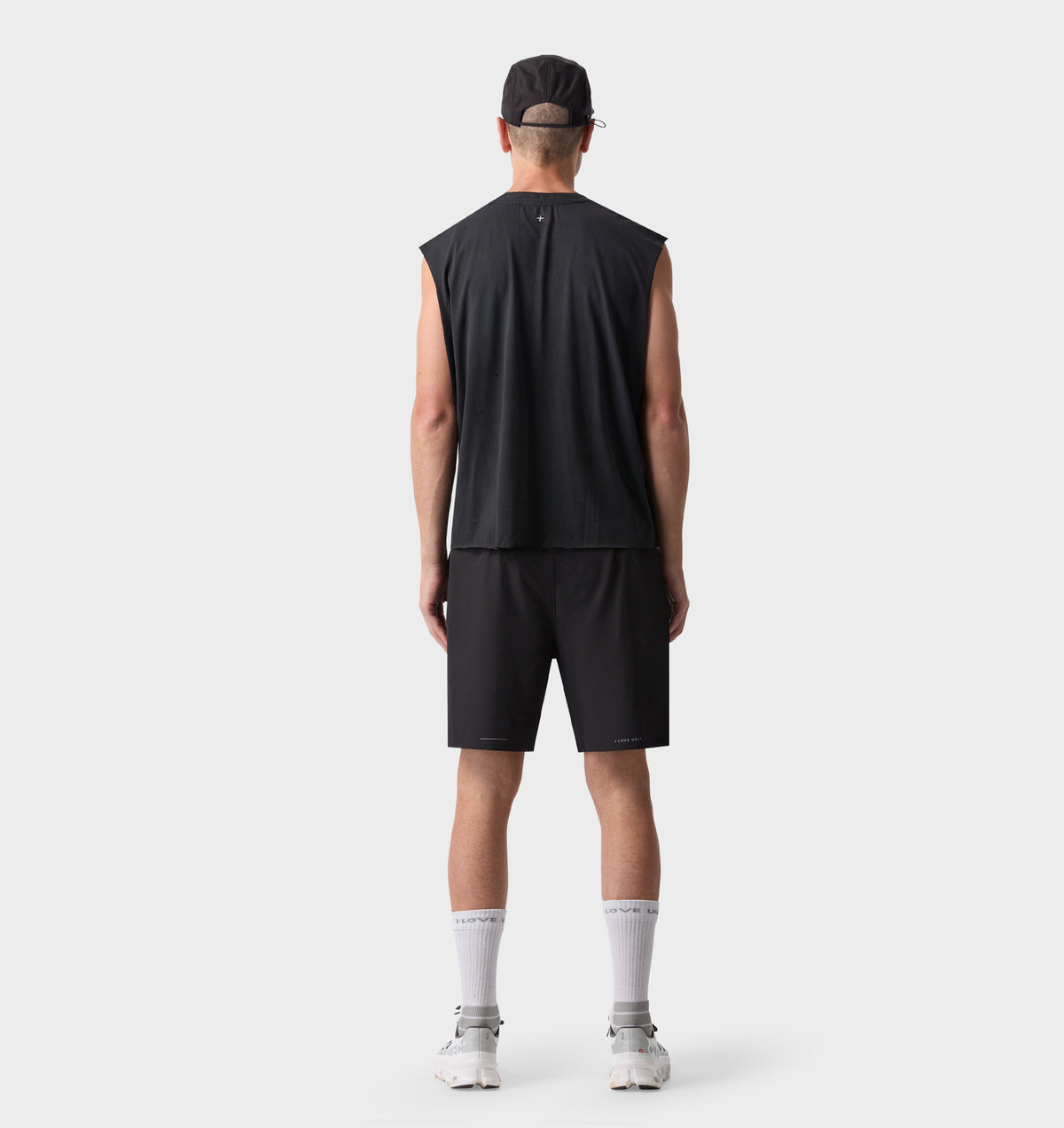 Liquified Cotton Active Crop Tank - Faded Black