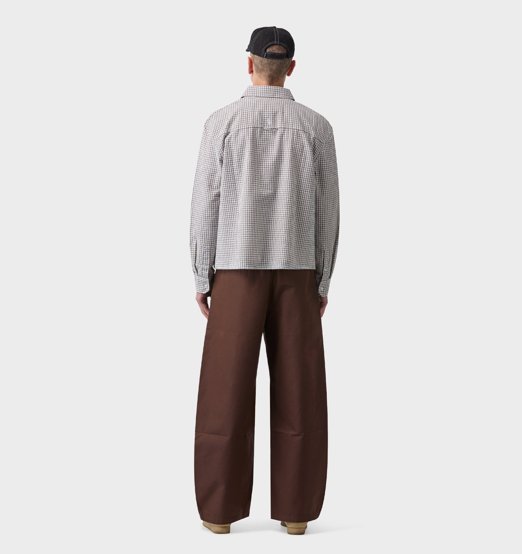 Balloon Pleat Pant - Brown