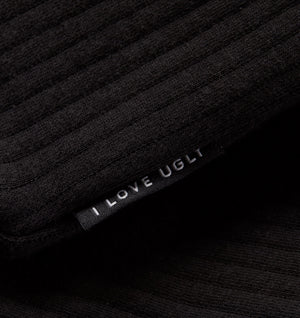 Textured Crop Box Hood - Black