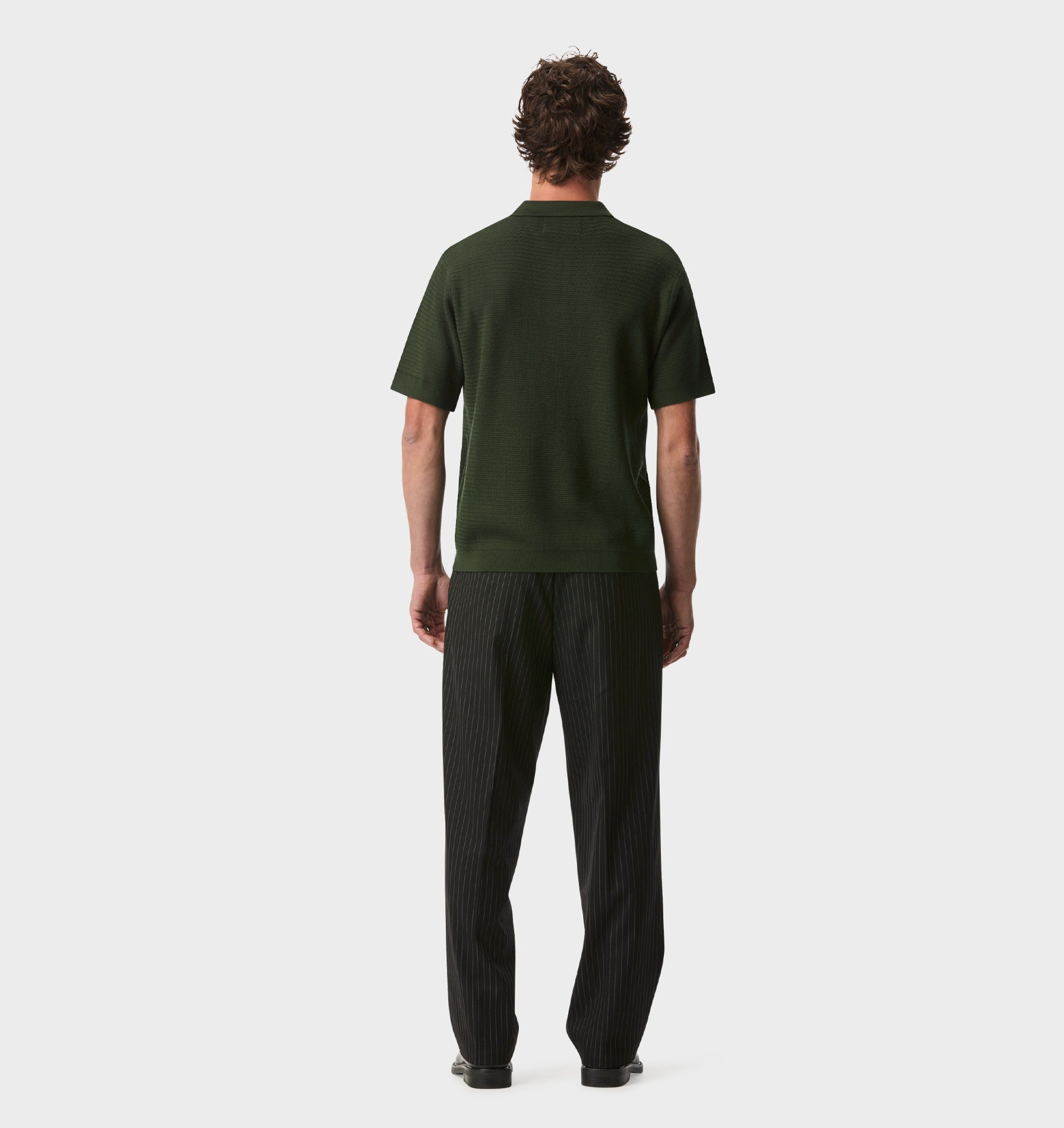 Ronan SS Knit Polo In Dark Green | I Love Ugly