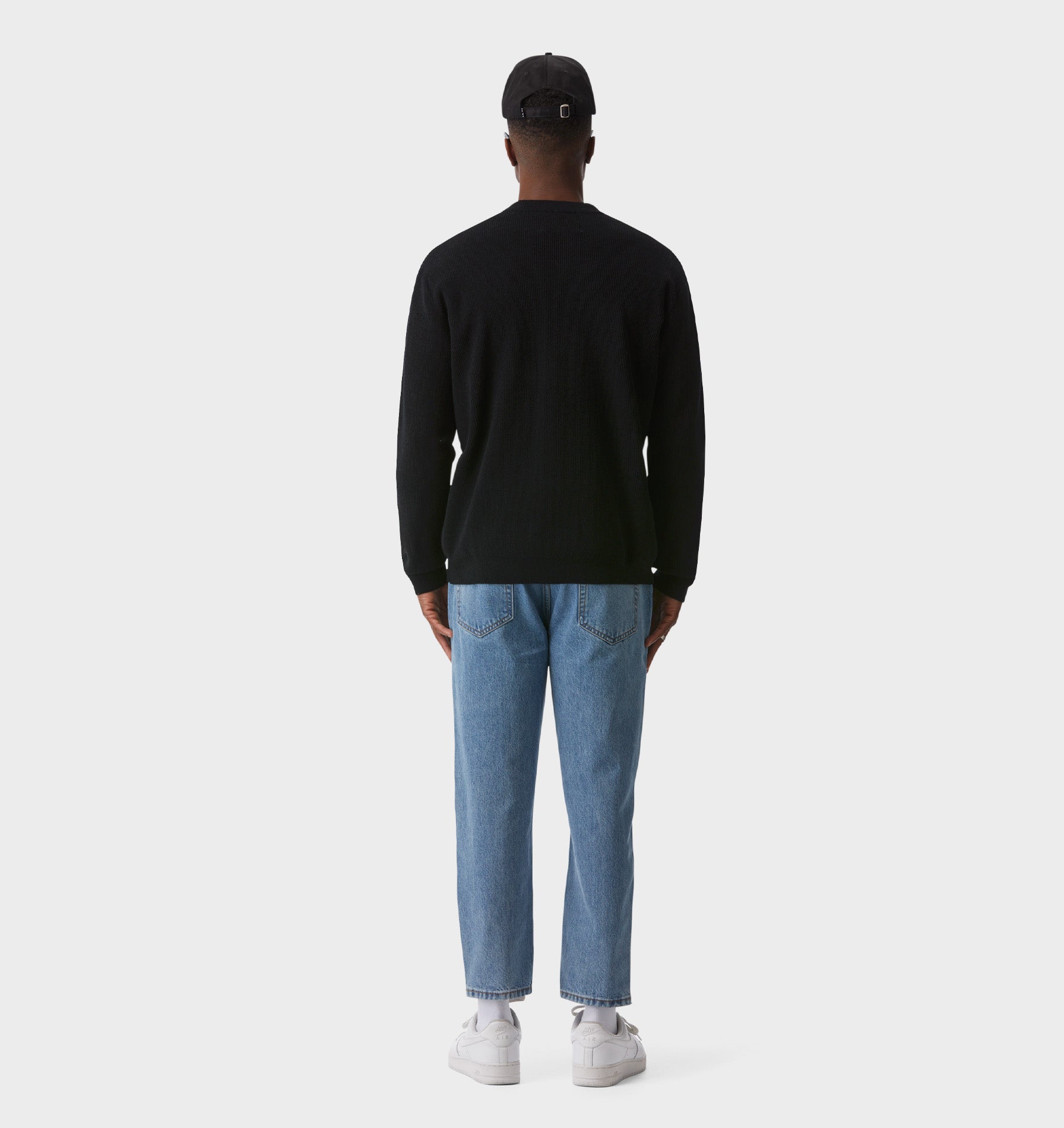 Midweight Knit Crew - Black