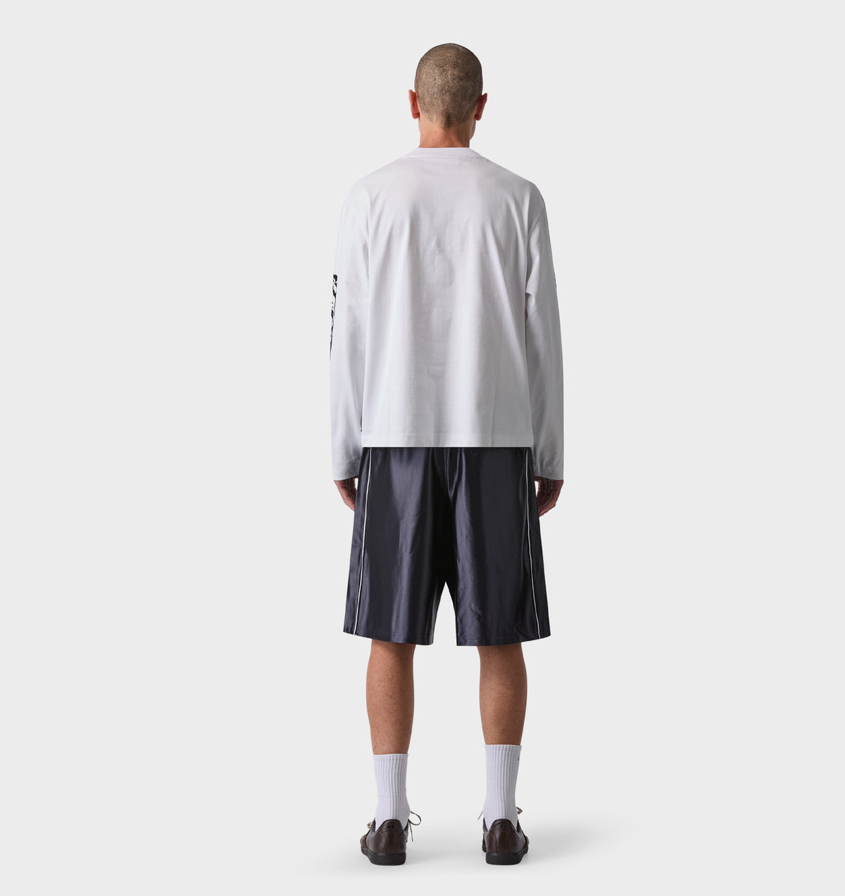 Satin Track Short - Indigo