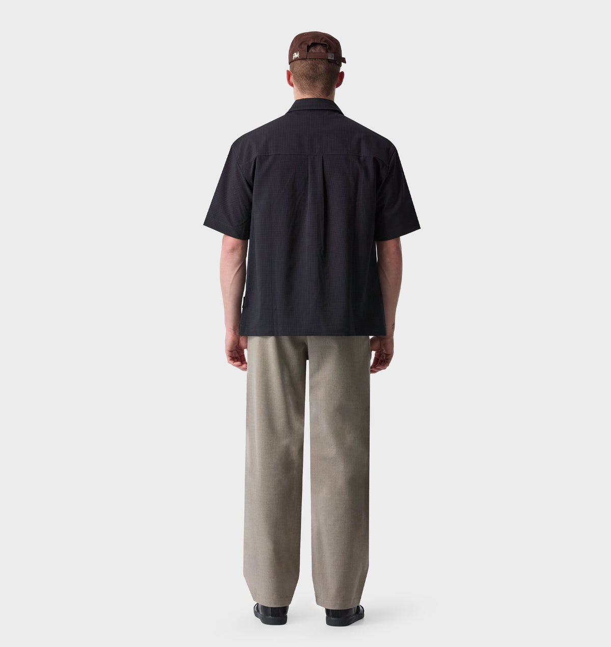 Twin Pleat Pant - Sand Herringbone