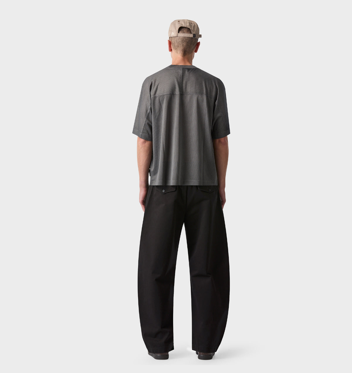 Belted Barrel Leg Pant - Black
