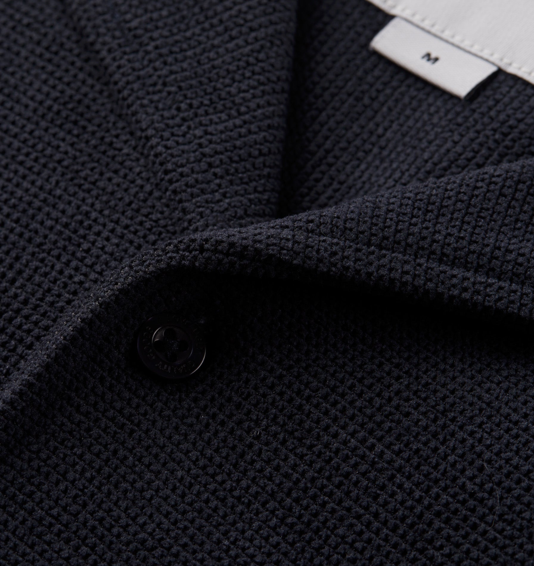 Waffle Box Cuban Collar SS Shirt - Indigo
