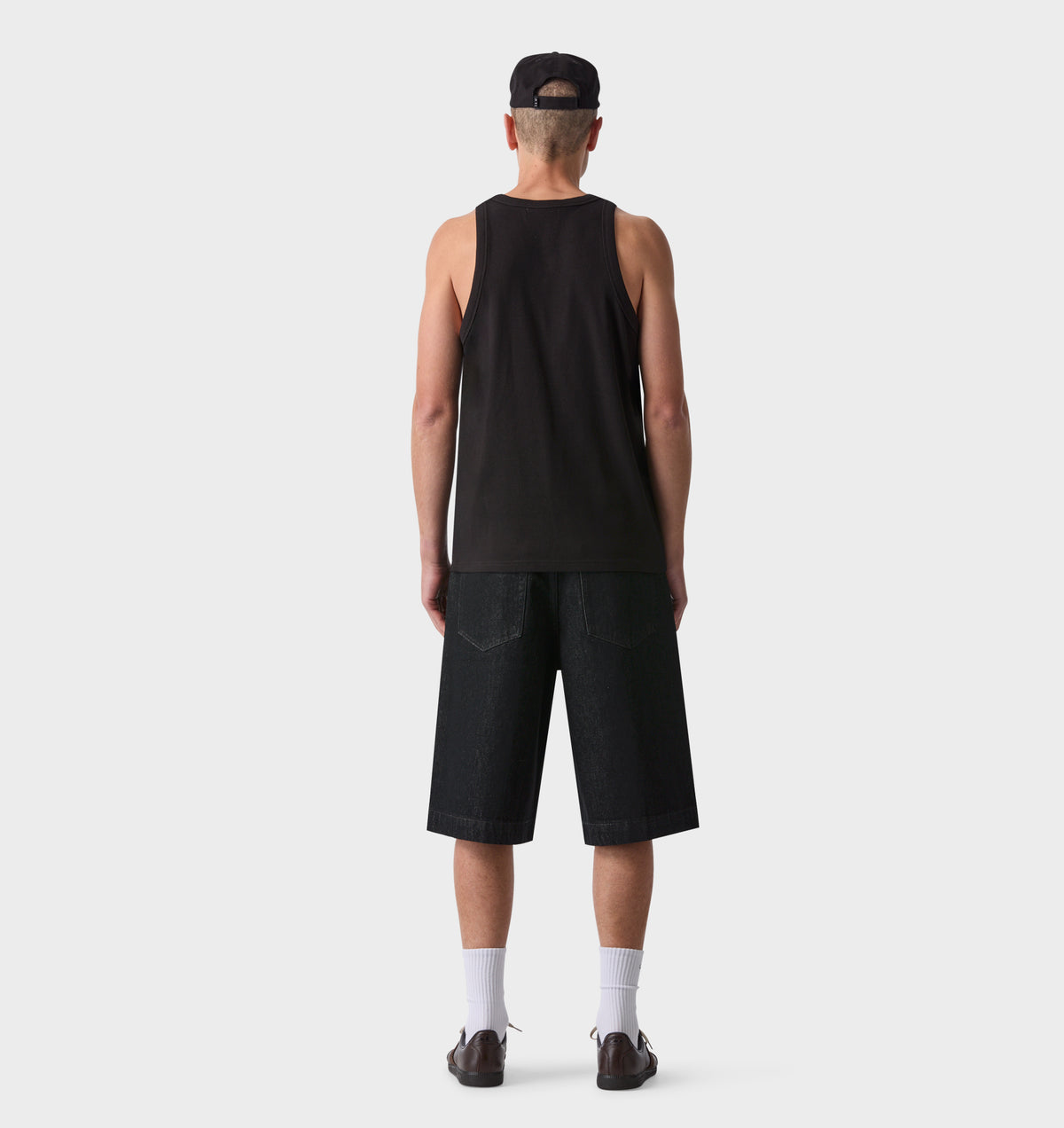 Ribbed Slim Tank - Black