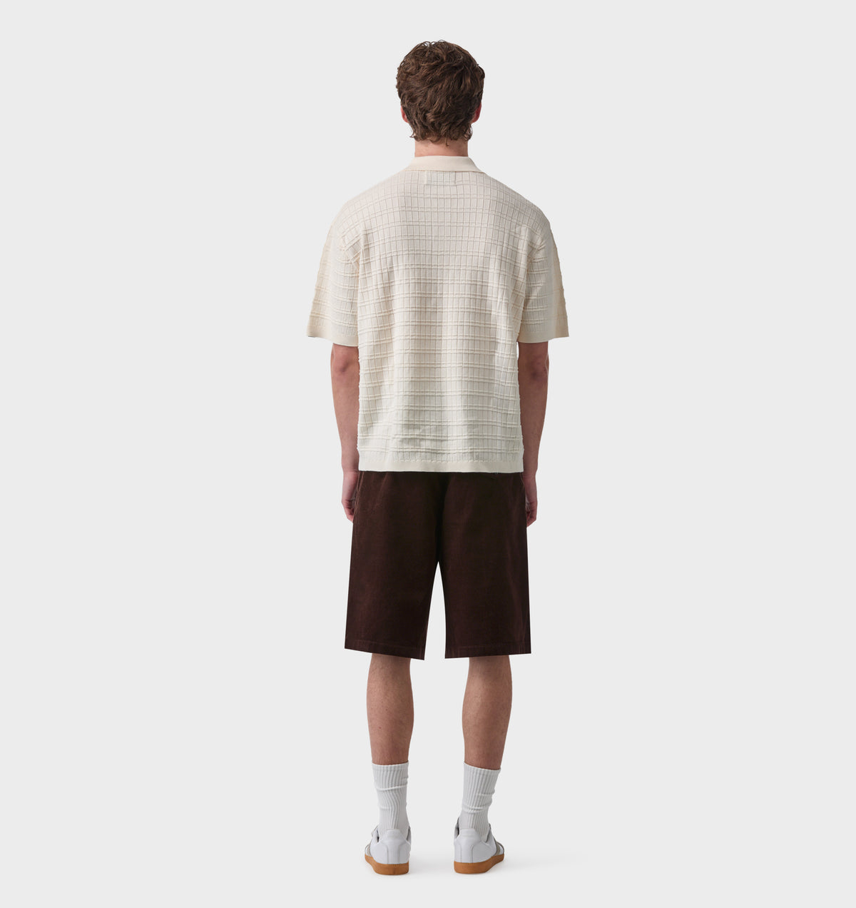 Wide Pleat Short - Espresso Cord