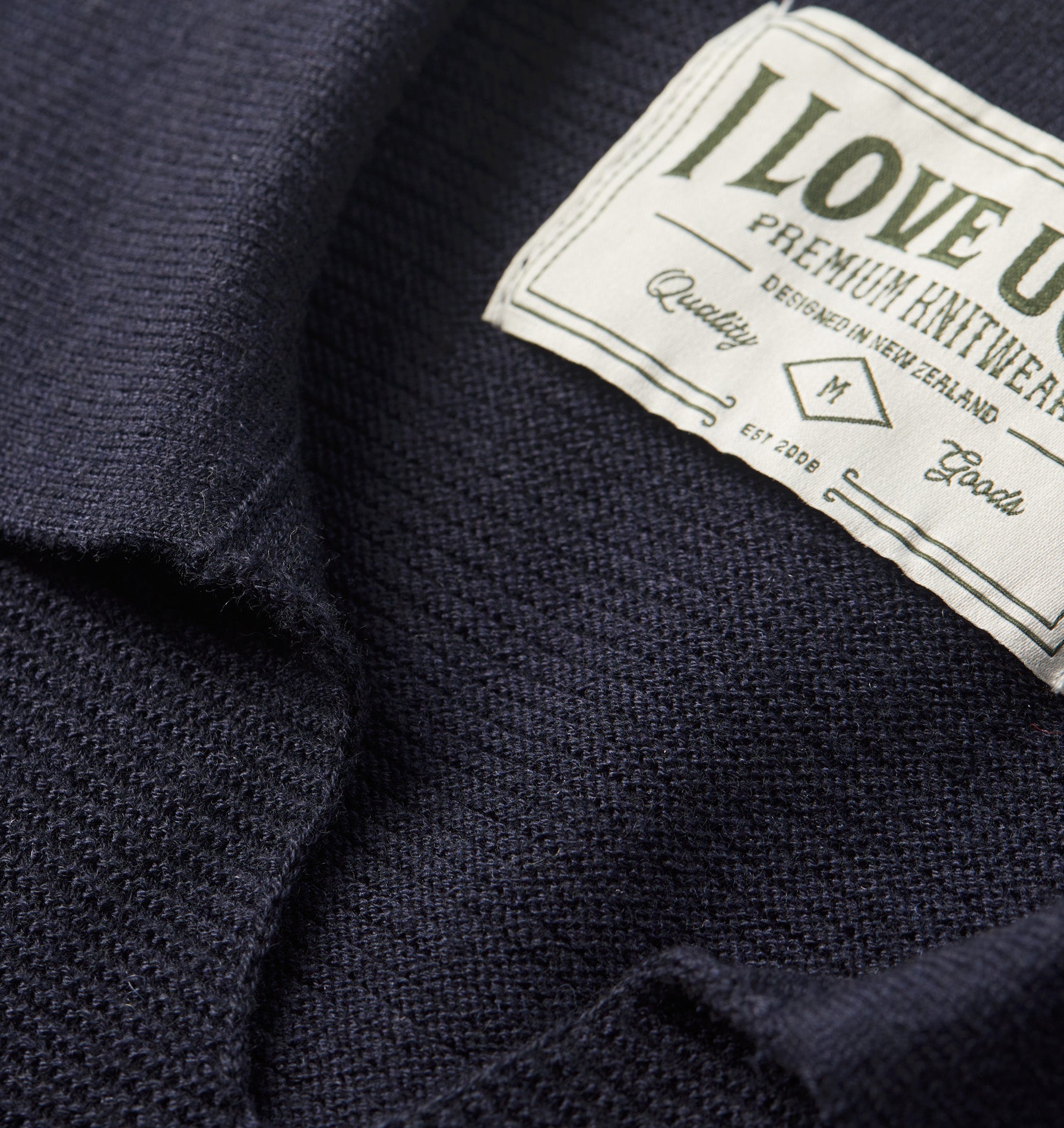 Elijah Knit LS Polo - Navy