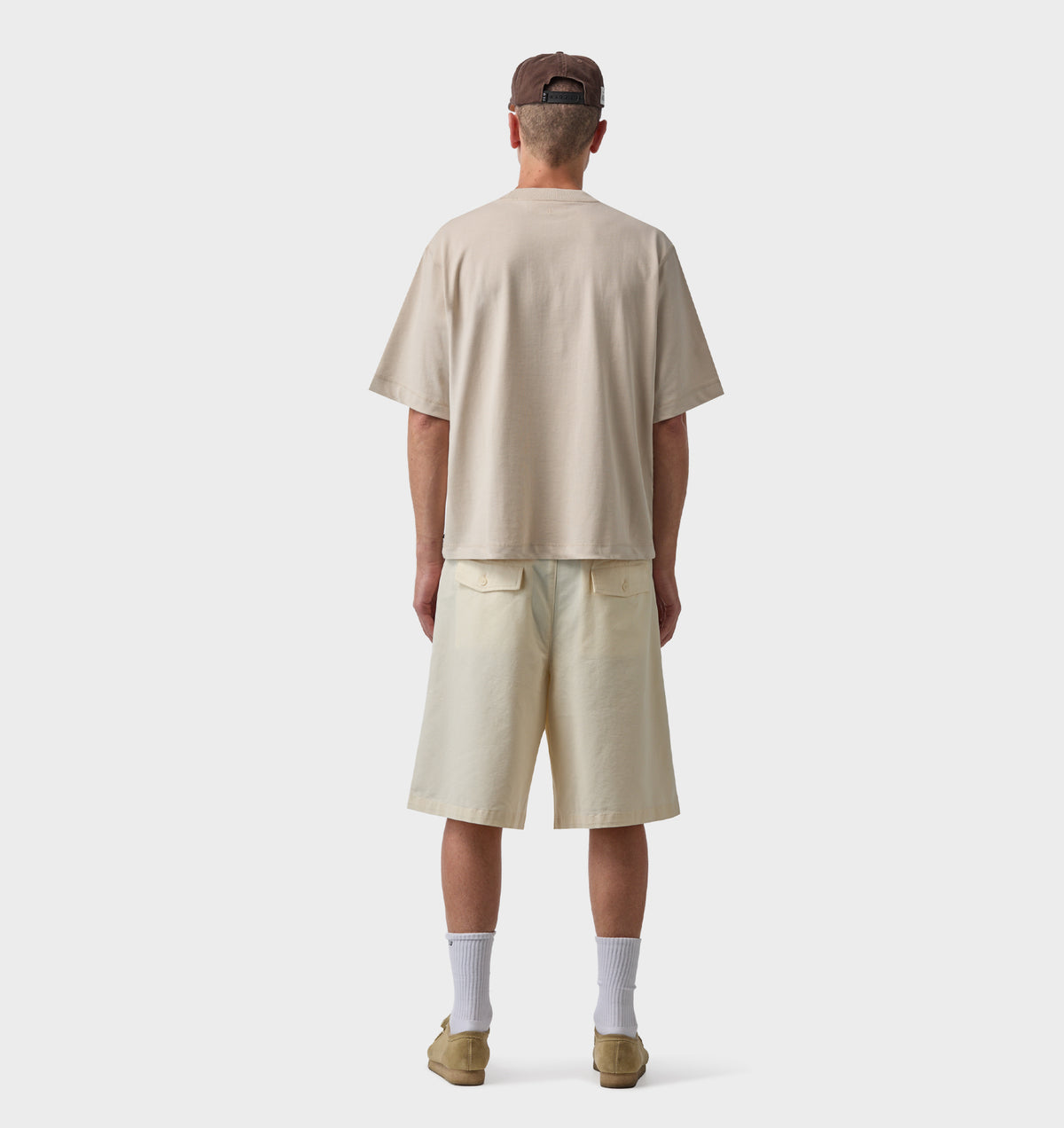 Wide Pleat Short - Ecru