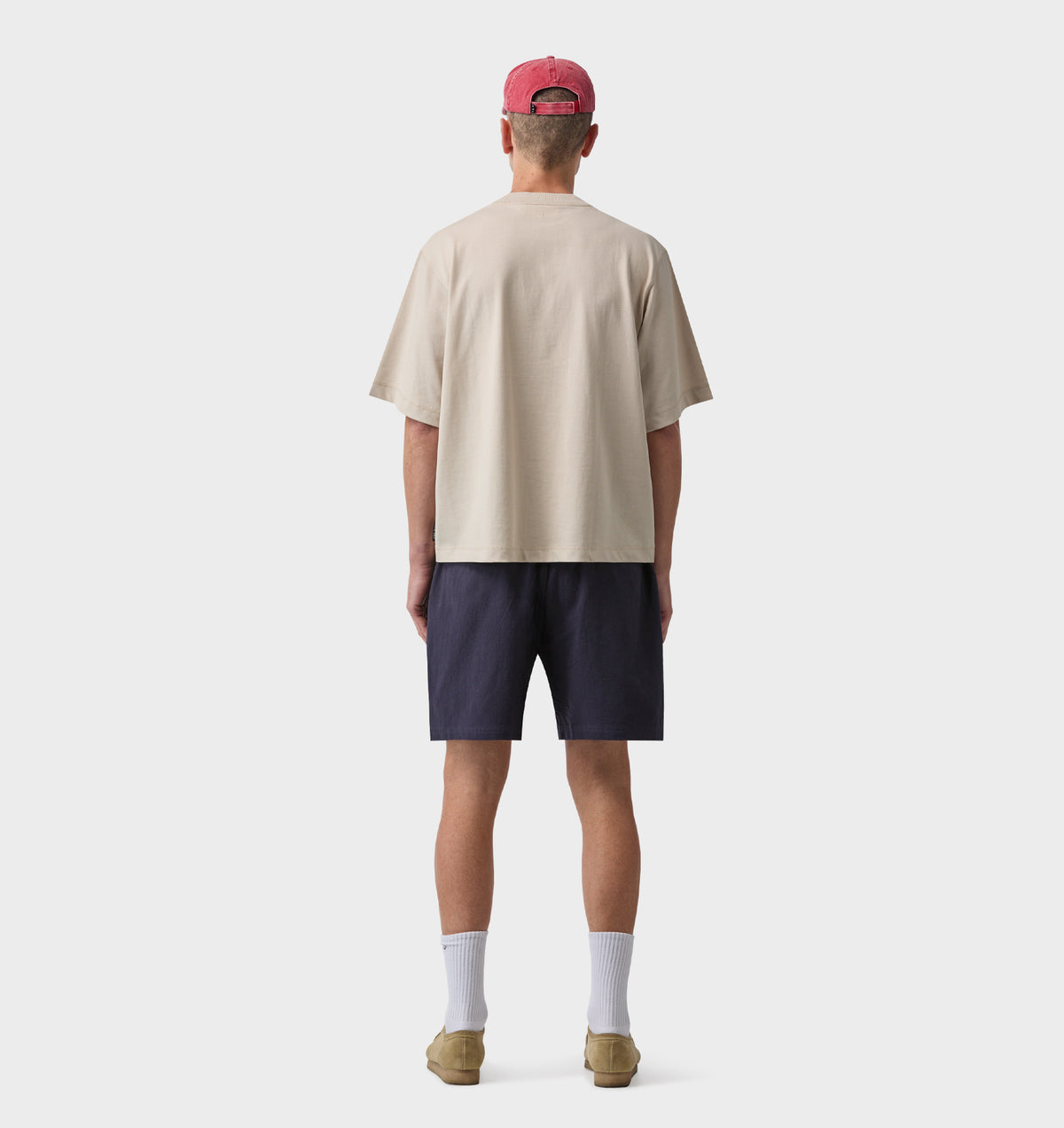 Linen Michael Pleat Short - Dark Navy