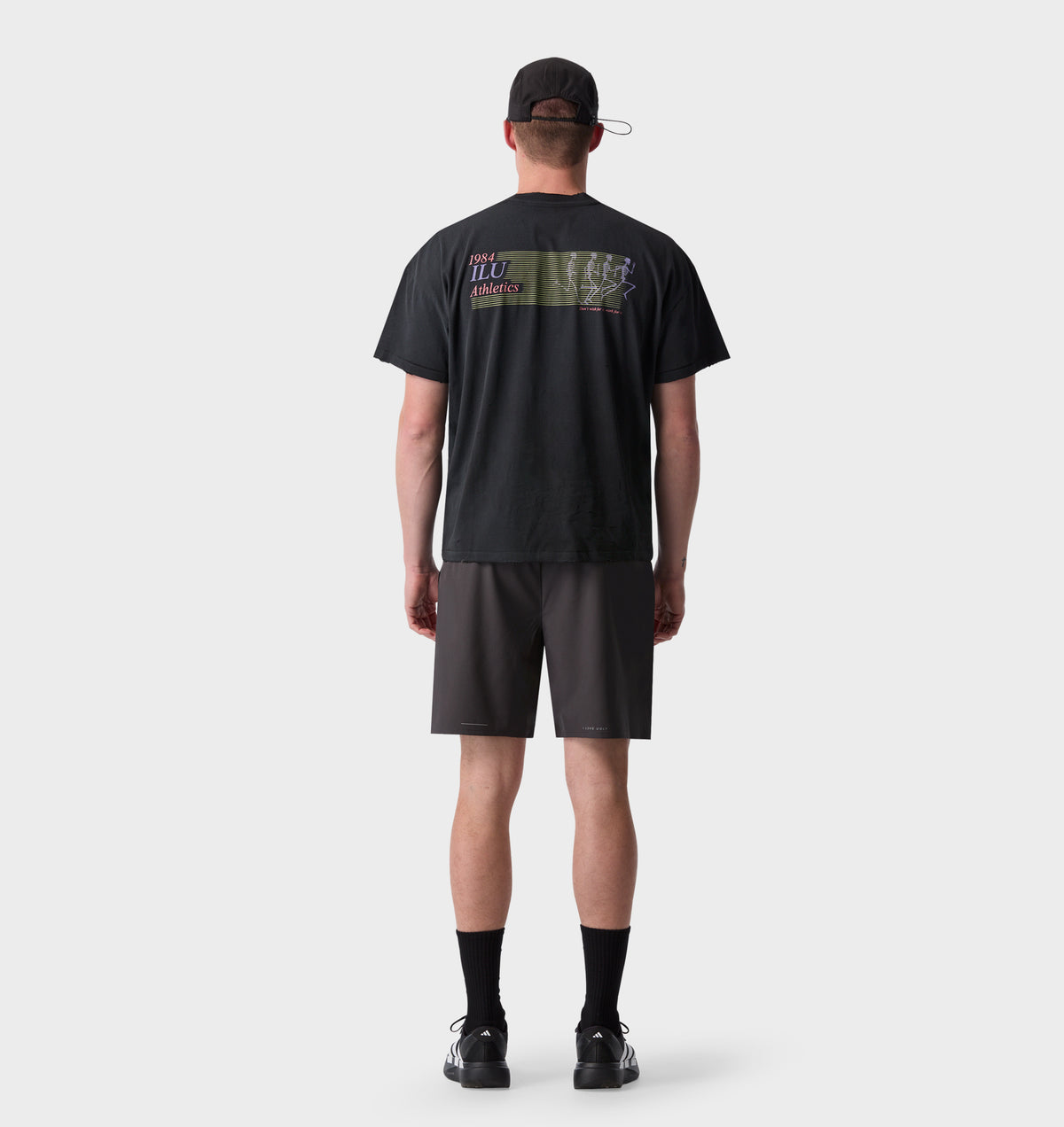 Athletics Cotton Active Crop Tee - Faded Black