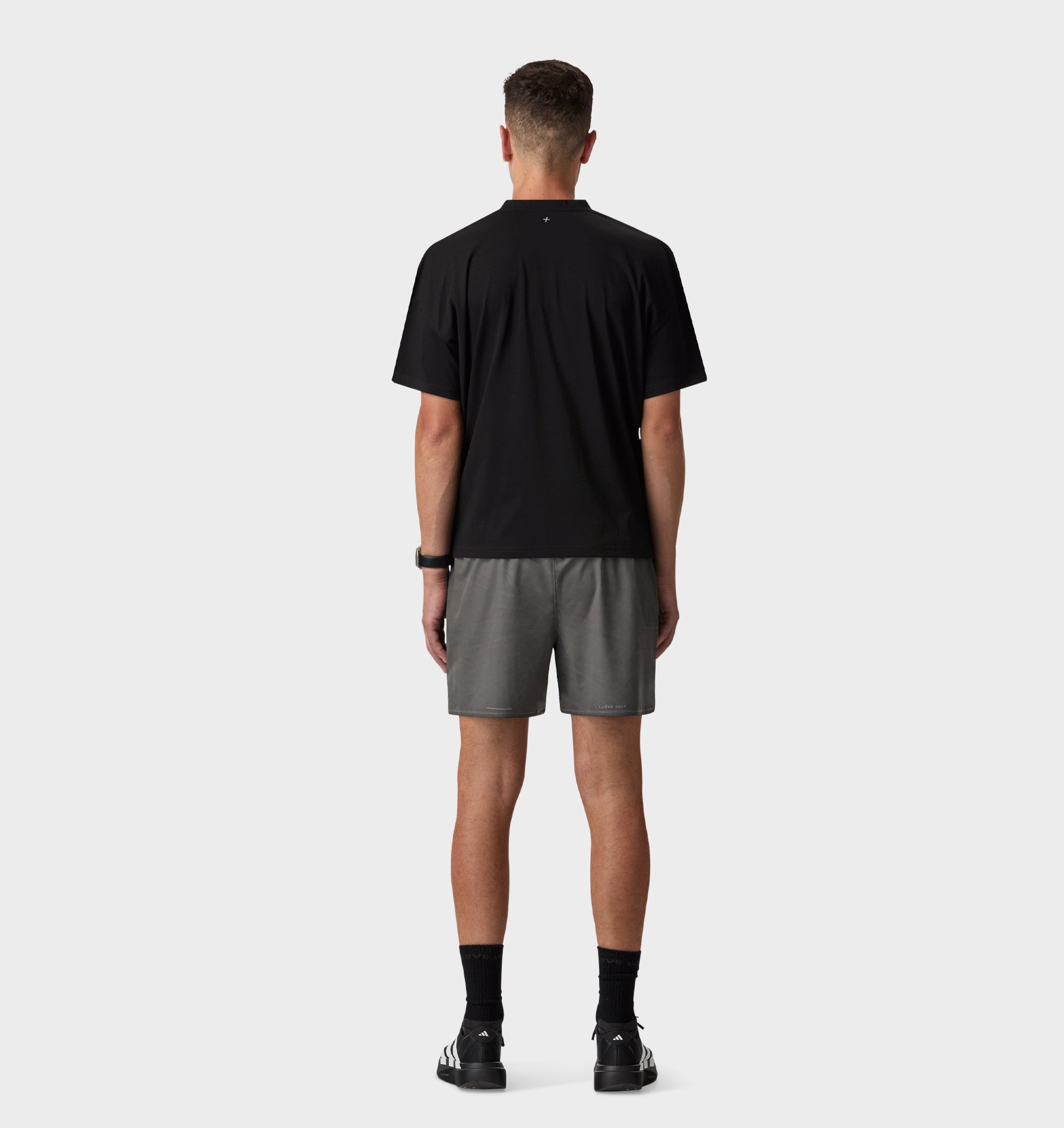Liquid Metal Active Crop Tee - Black