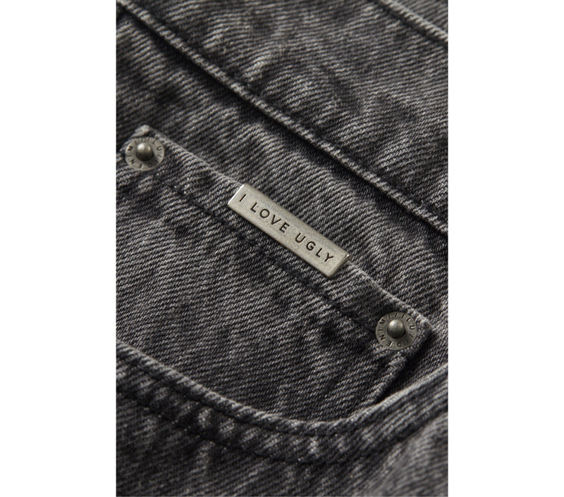 Cropped 90s Denim - Washed Charcoal