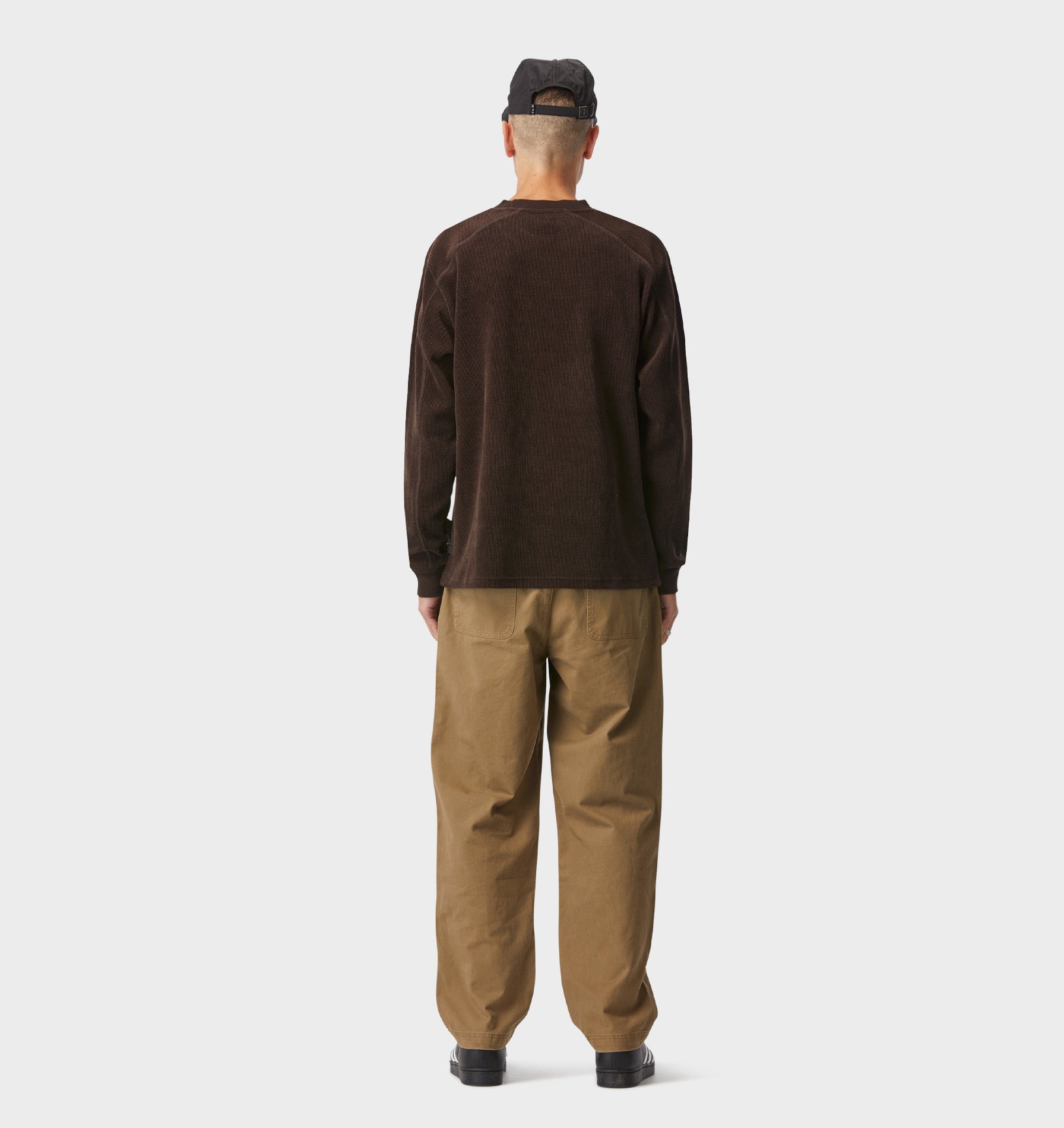 Textured LS Tee - Espresso