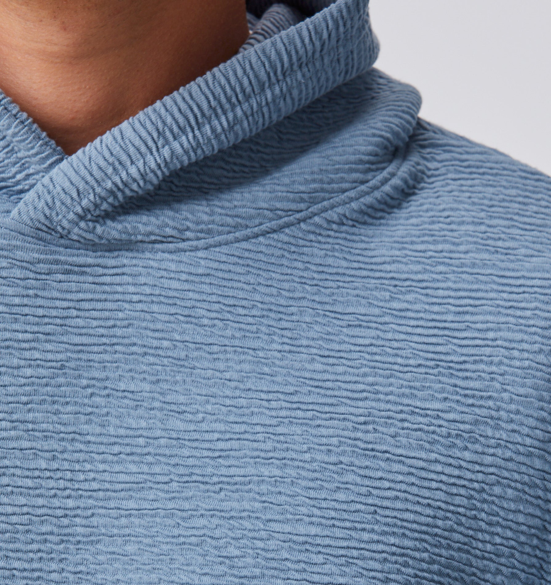 Ridged Box Hood - Steel Blue