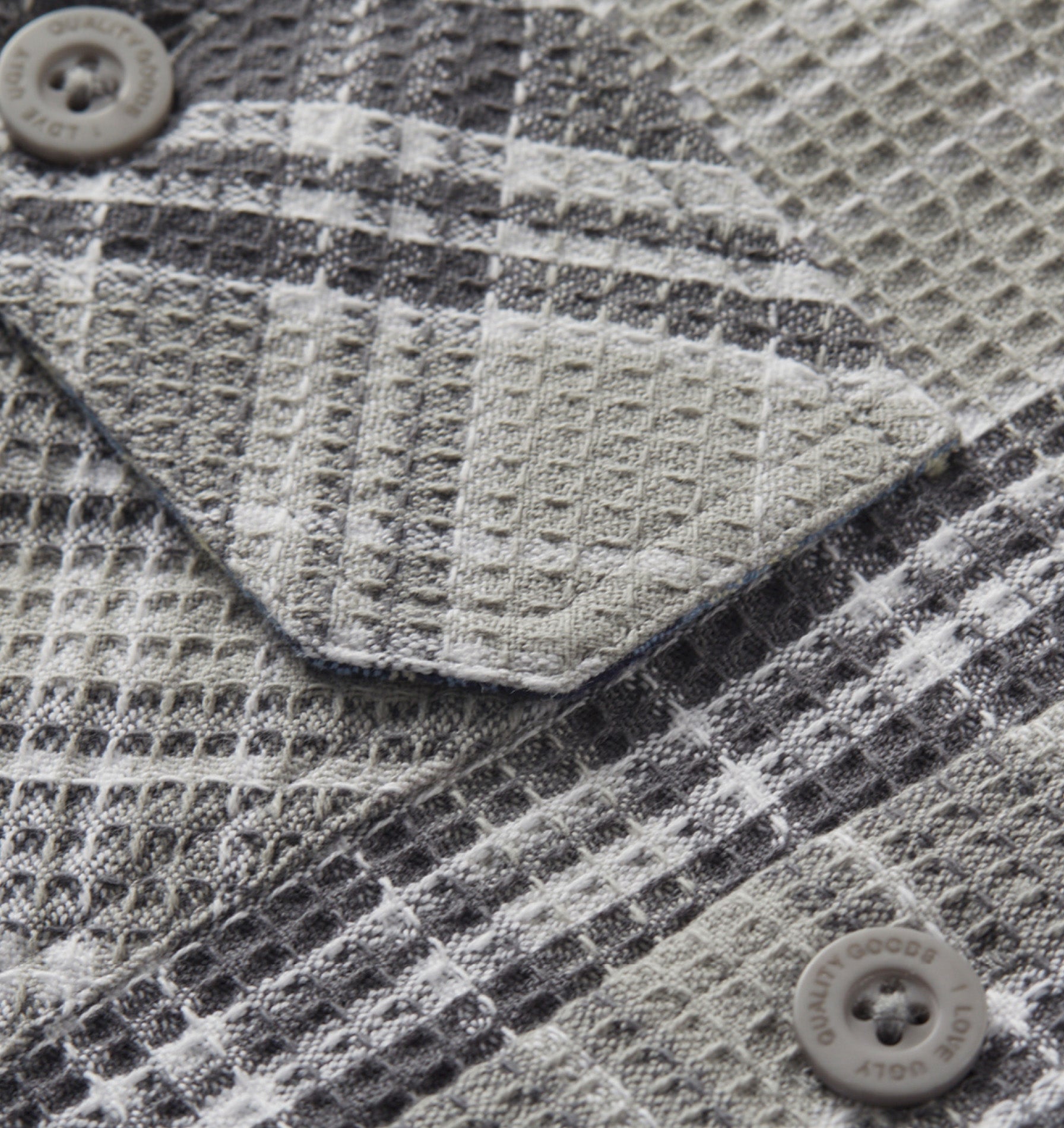 Check Waffle Shirt - Grey