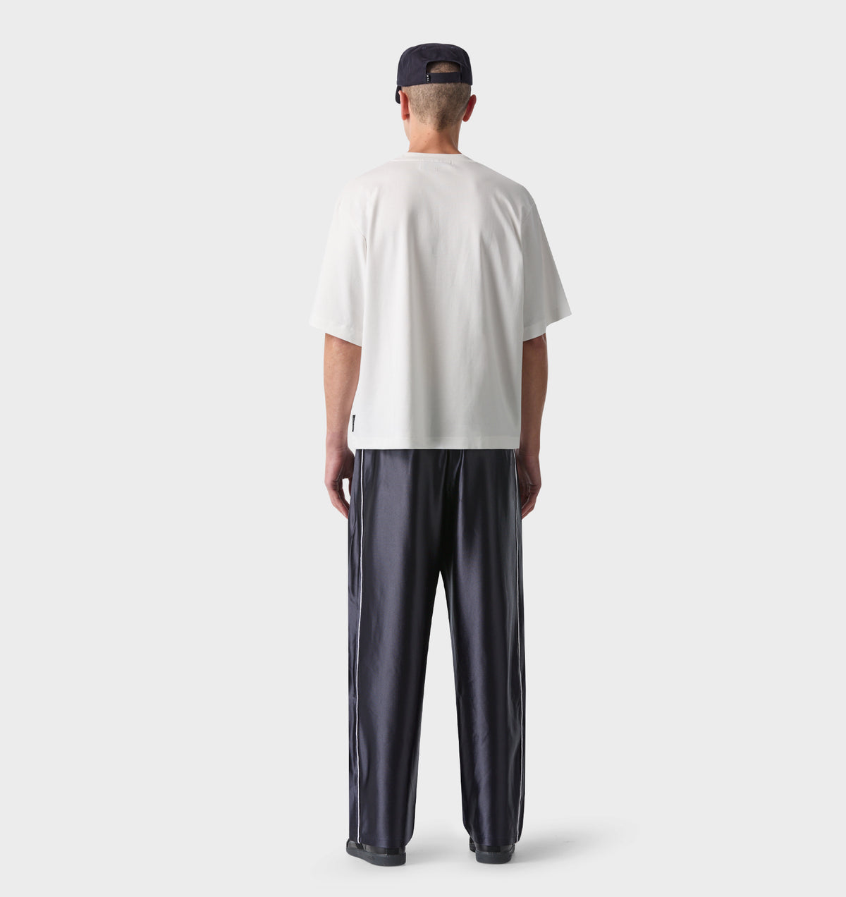 Satin Track Pant - Indigo