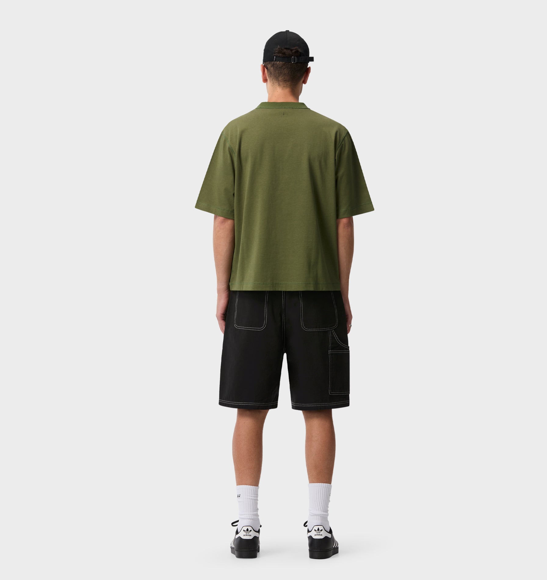 Crop Box Tee - Moss