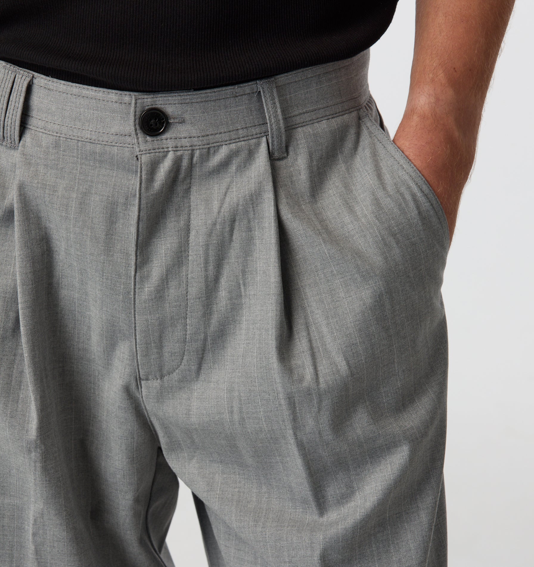 Winston Pant - Grey Pinstripe