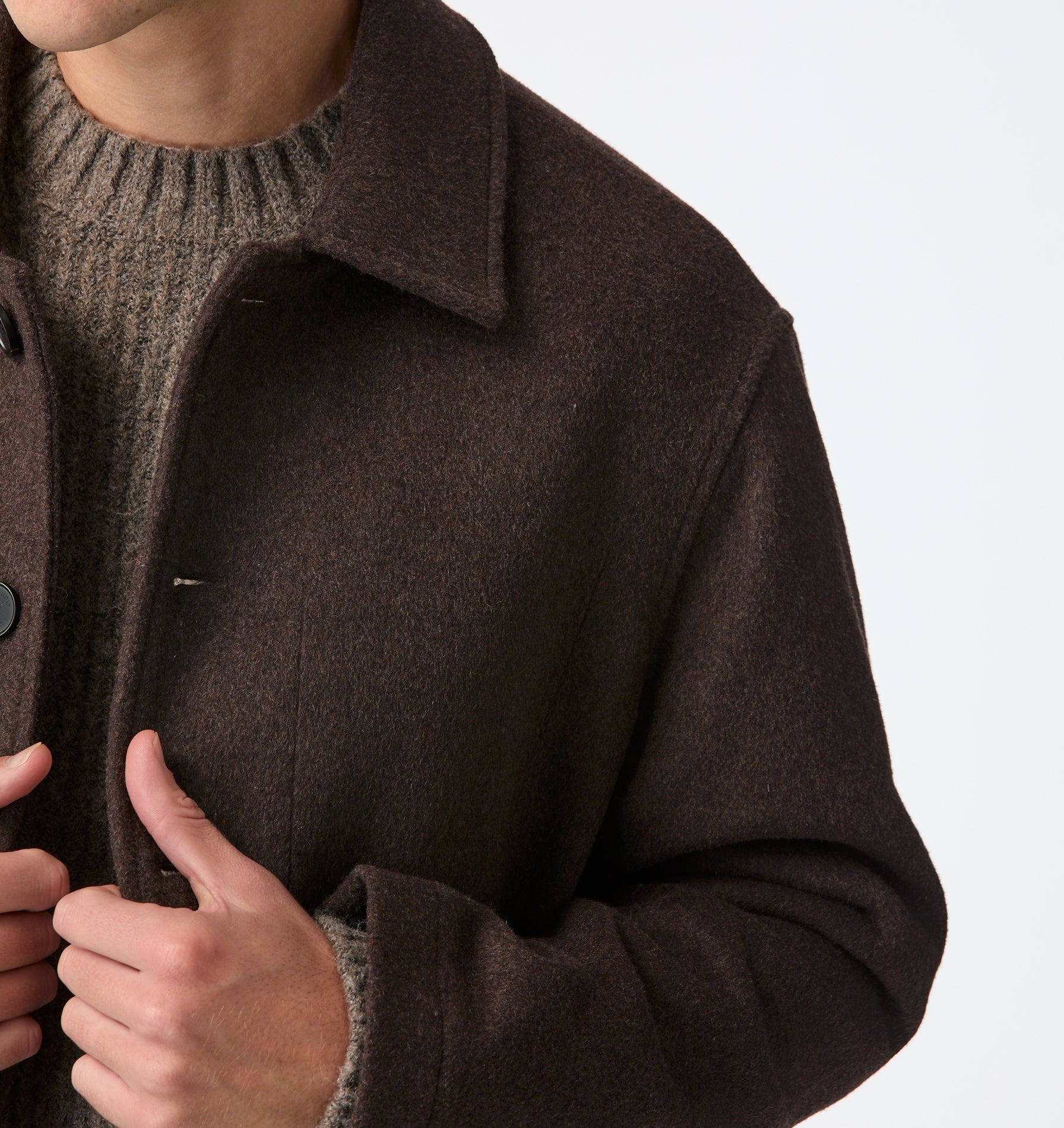 Osborne Wool Jacket - Espresso | I Love Ugly