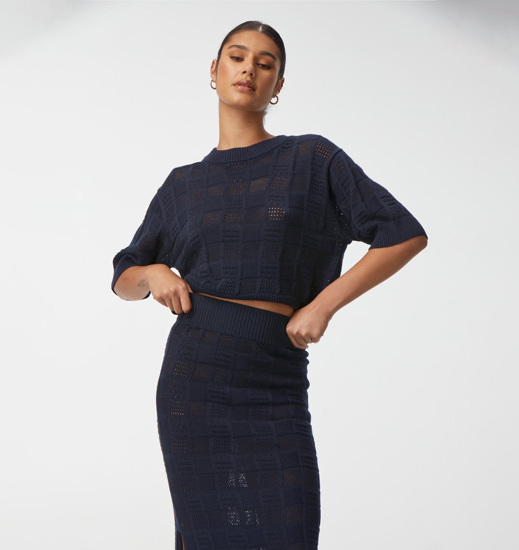 Mon Knitted Skirt - Navy