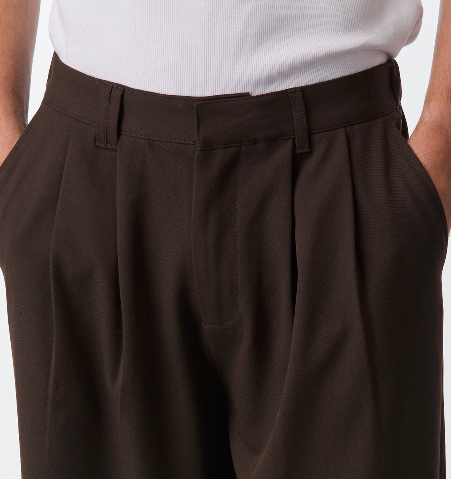 Albert Pleated Pant - Espresso