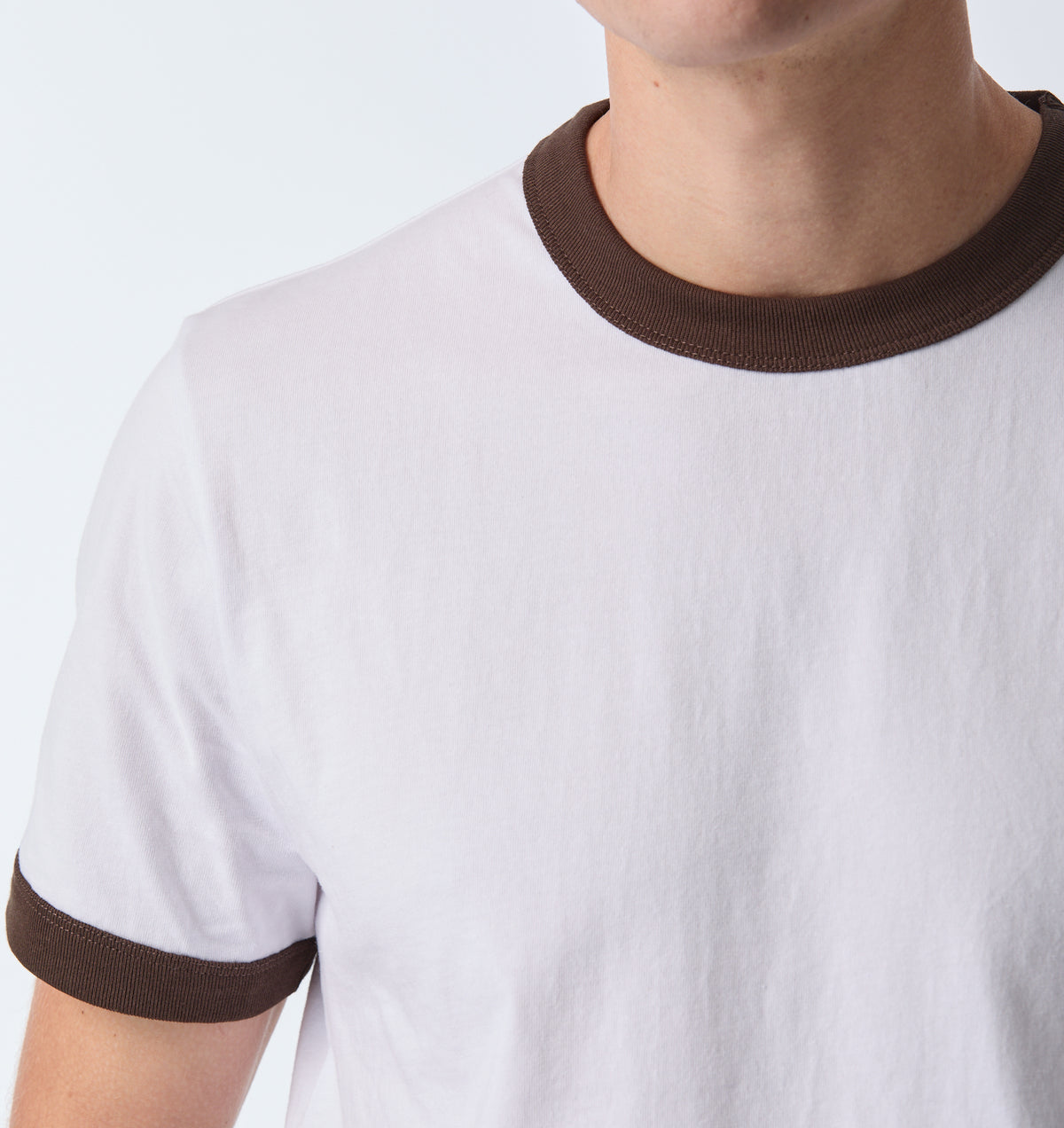 Muscle Ringer Tee - White/Espresso