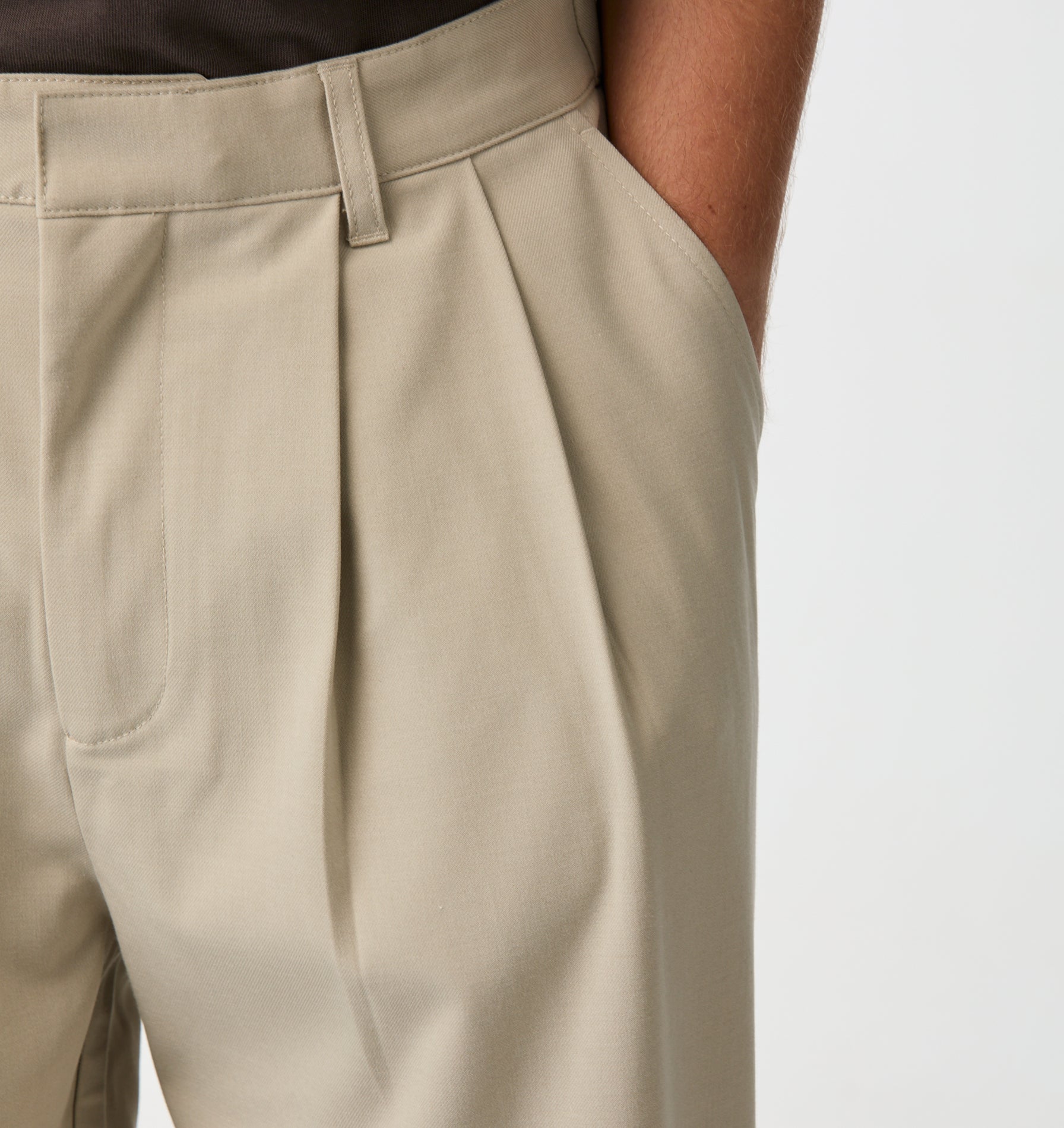 Albert Pleated Pant - Stone