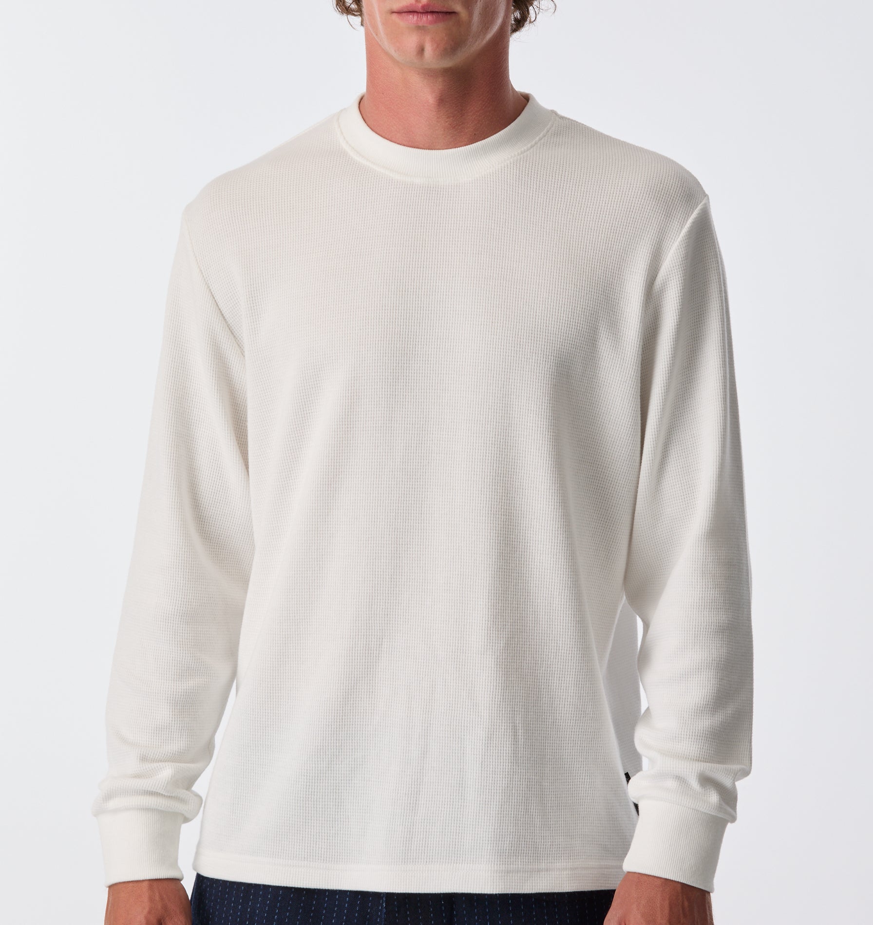 Waffle LS Tee - White | I Love Ugly