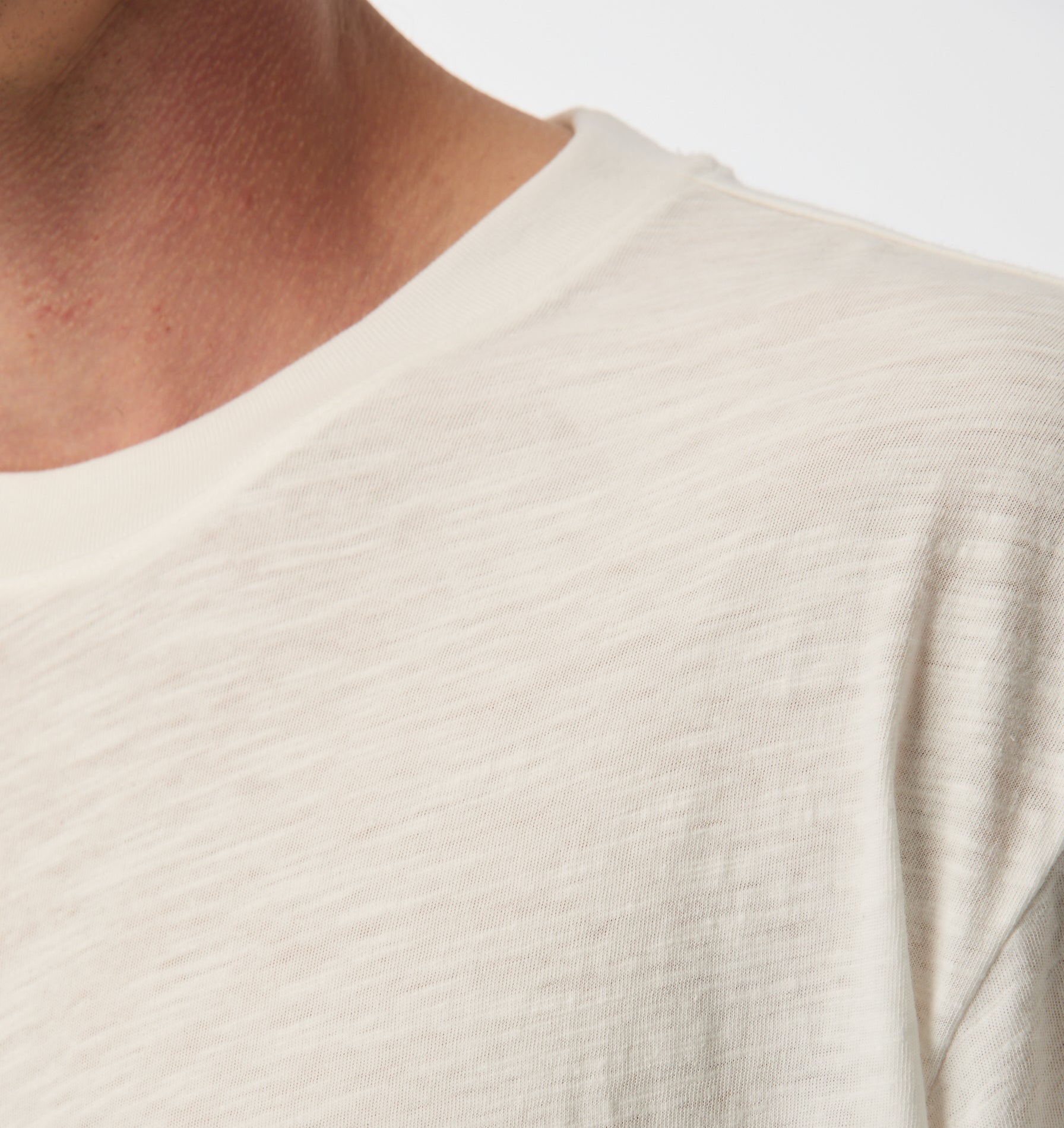 Slub Isaac Tee - White