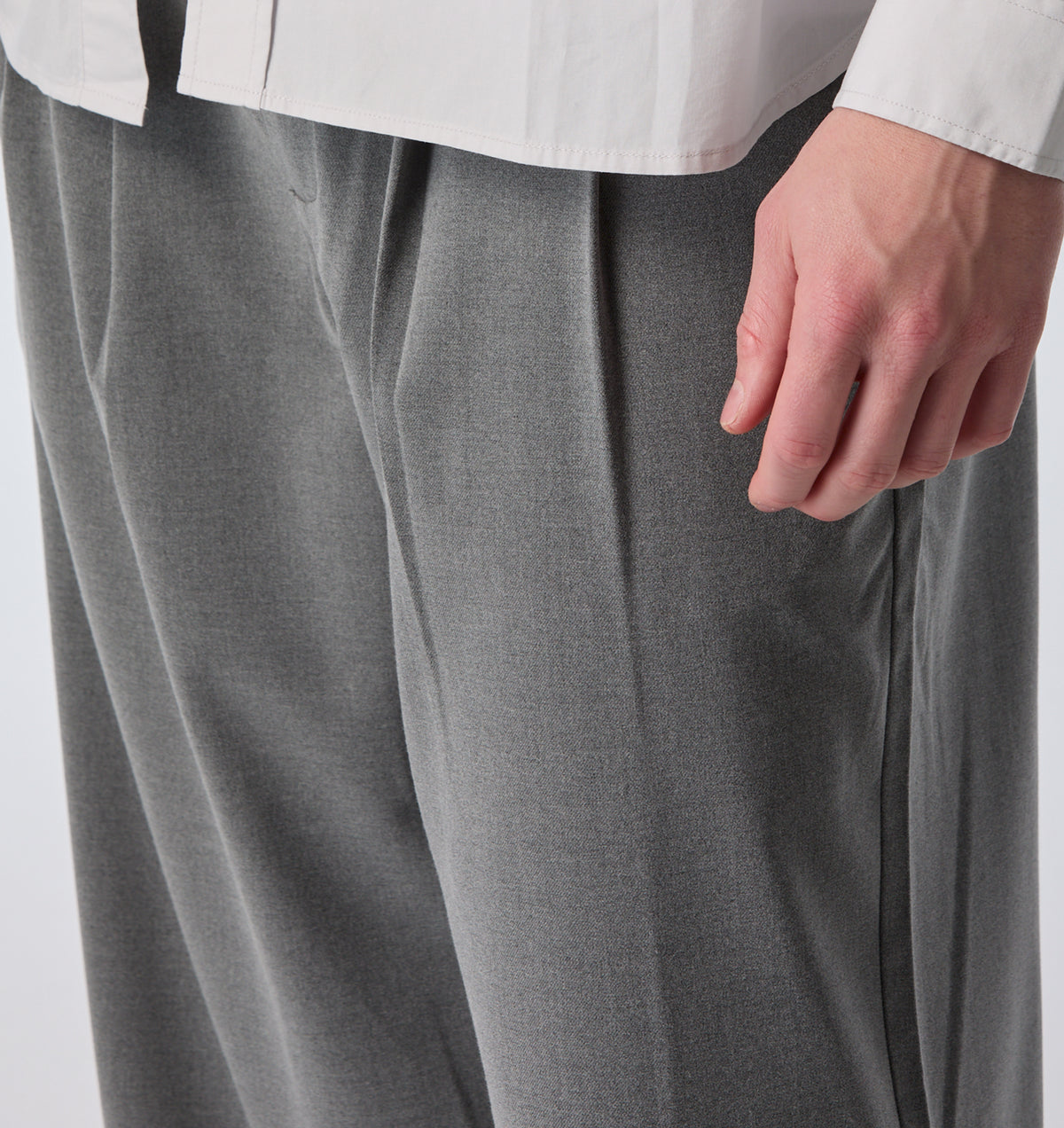 Albert Pleated Pant - Grey Marle