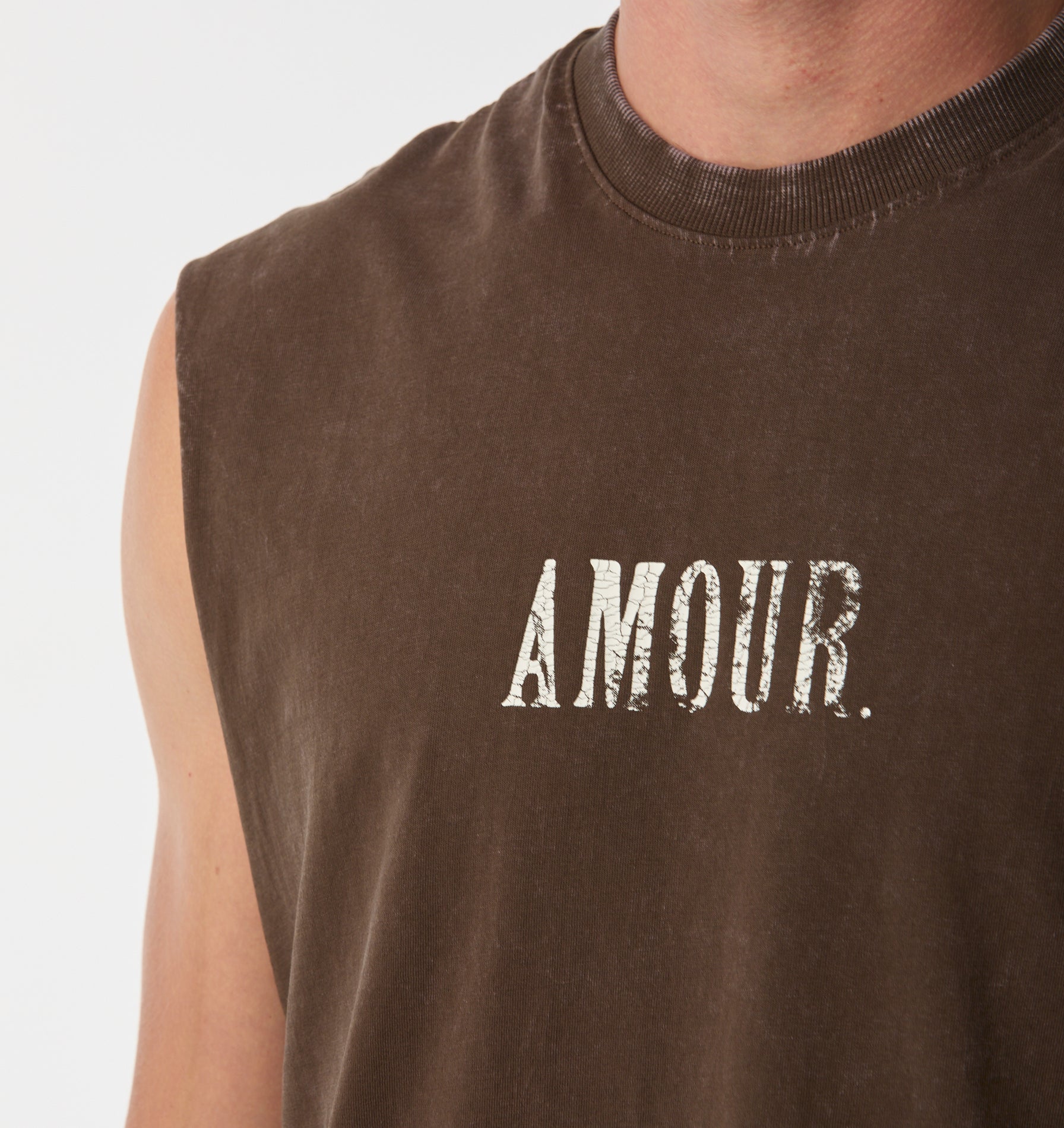 Amour Crop Tank - Aged Espresso