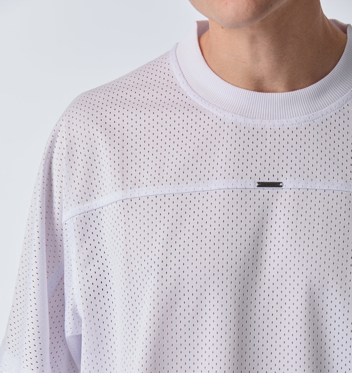 Mesh Crop Box Tee - White