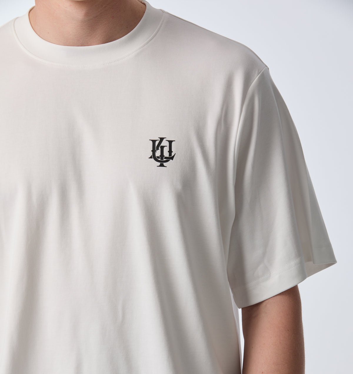 Monogram Interlock Crop Box Tee - White